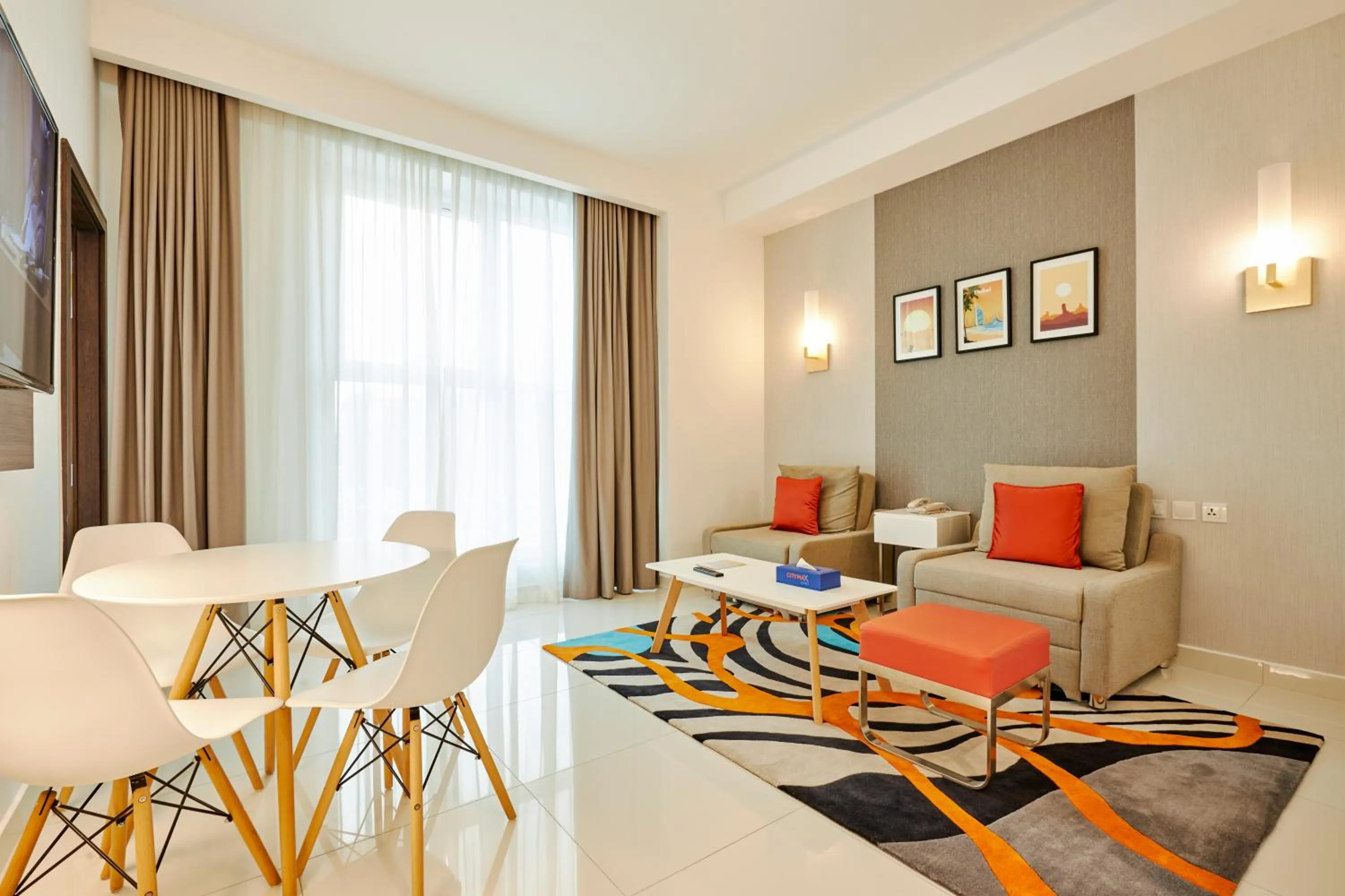 Living room in Citymax Hotel Business Bay