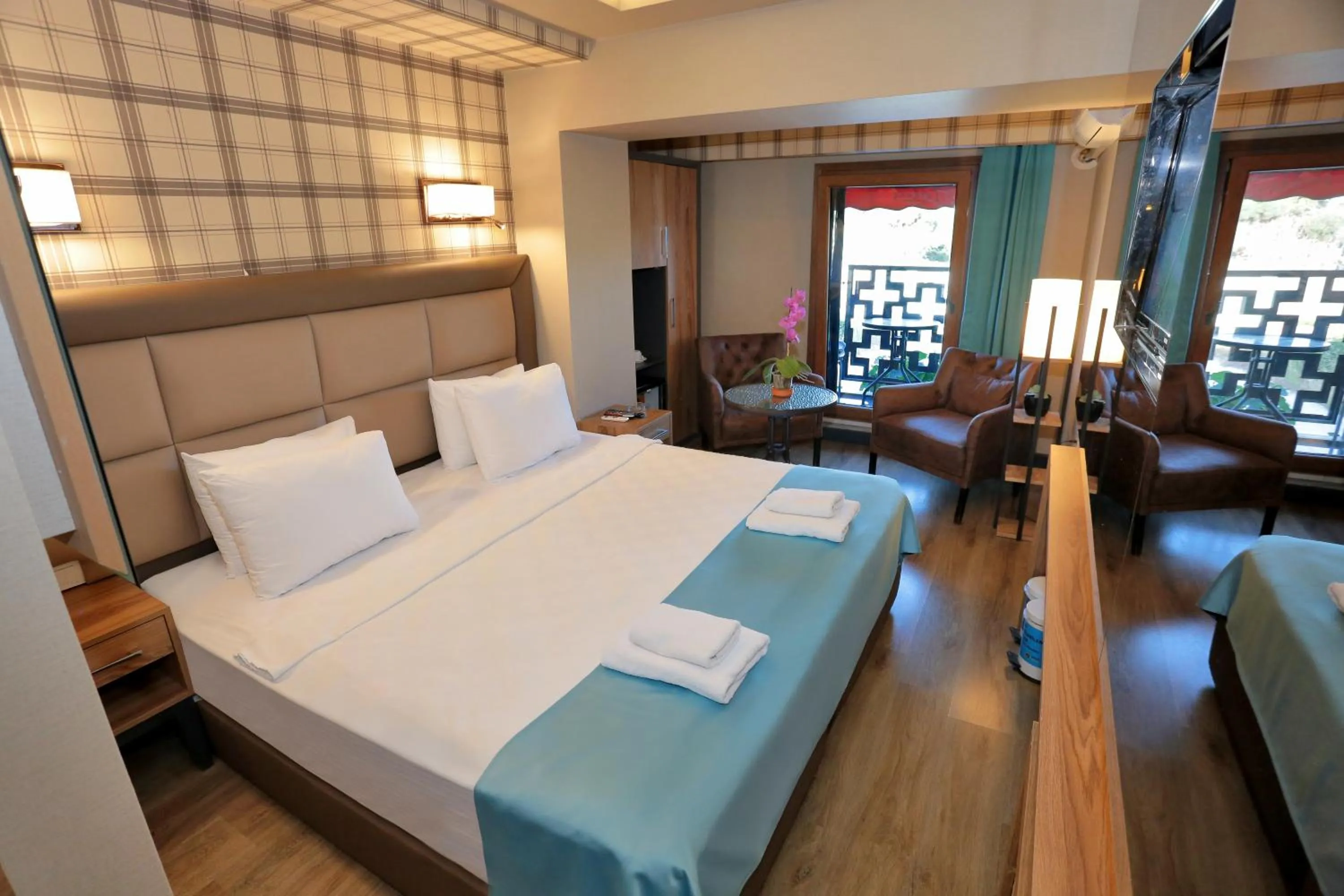 Bed in Turkuaz Hotel