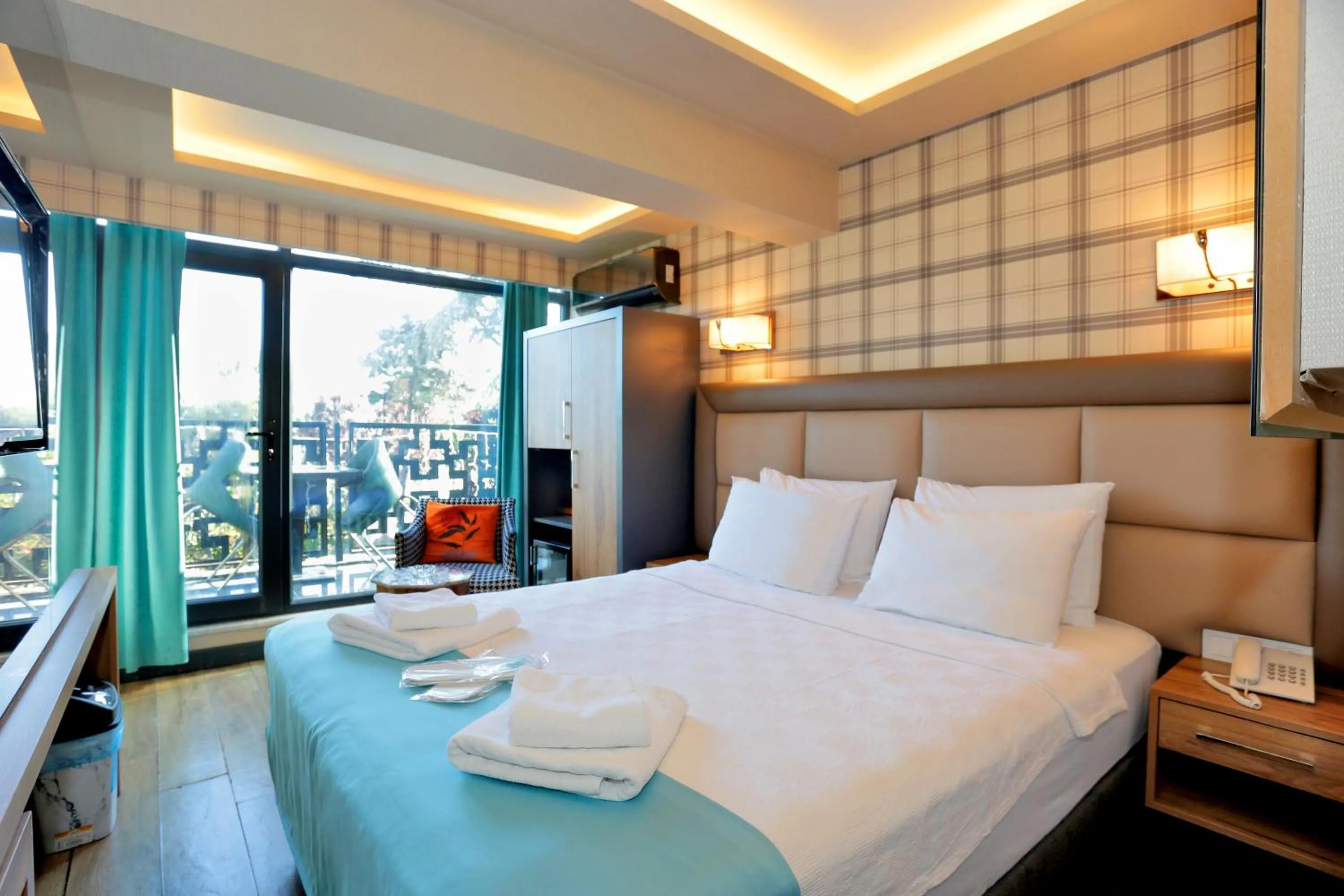 Bed in Turkuaz Hotel