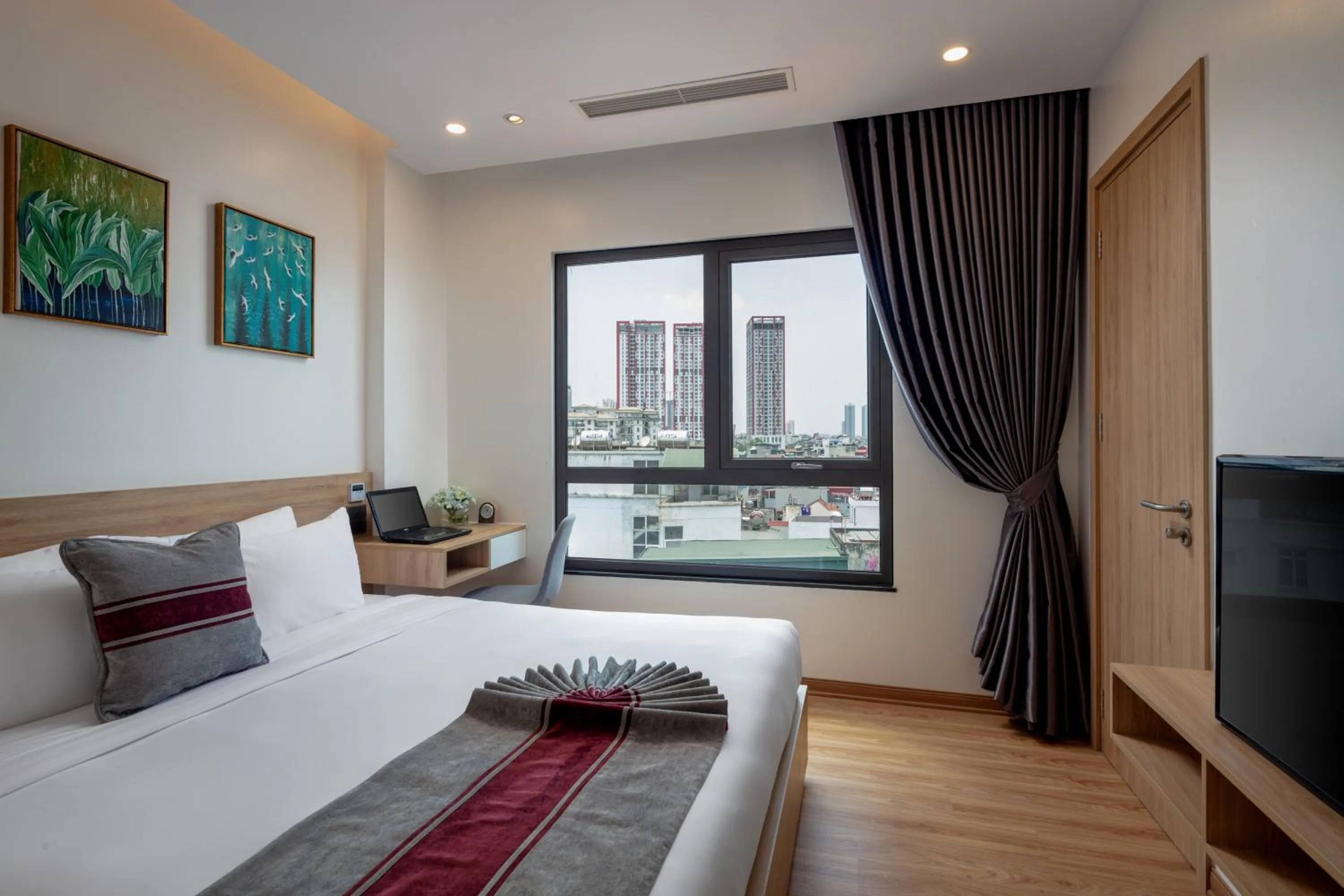 City view, Bed in The Galaxy Home Hotel & Apartment