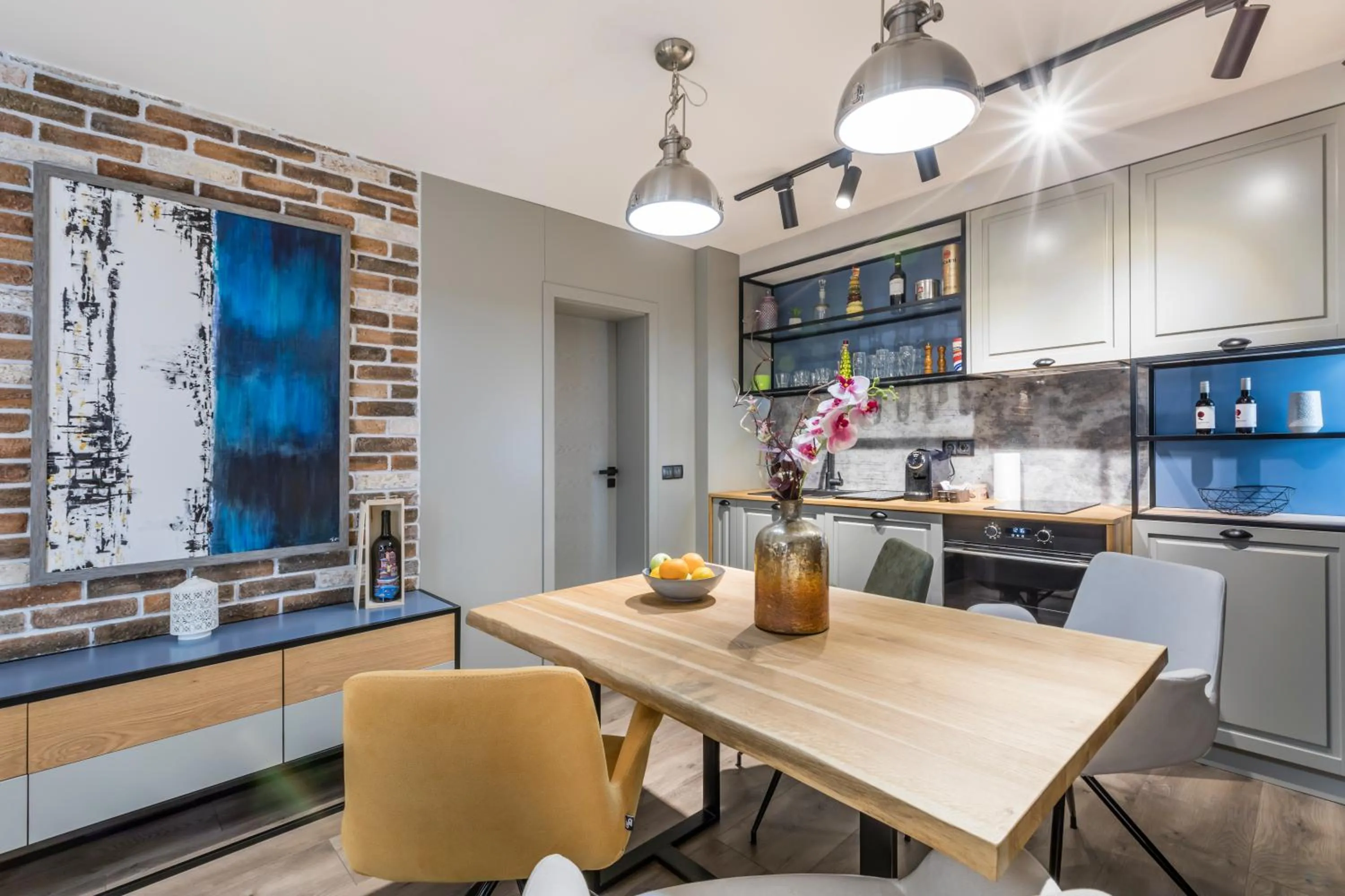 Kitchen or kitchenette in Boutique Hotel Casa Verdi