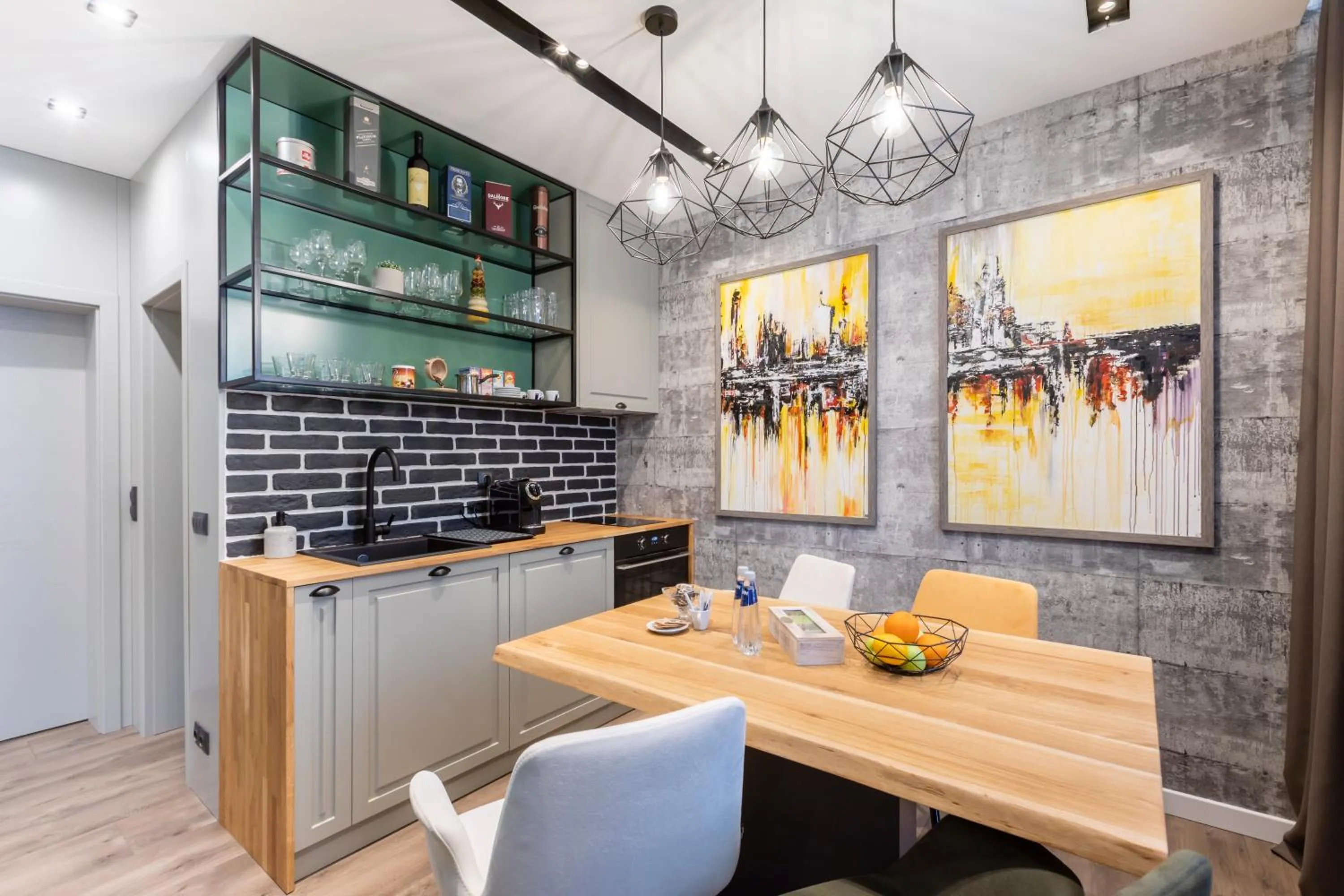 Kitchen or kitchenette in Boutique Hotel Casa Verdi