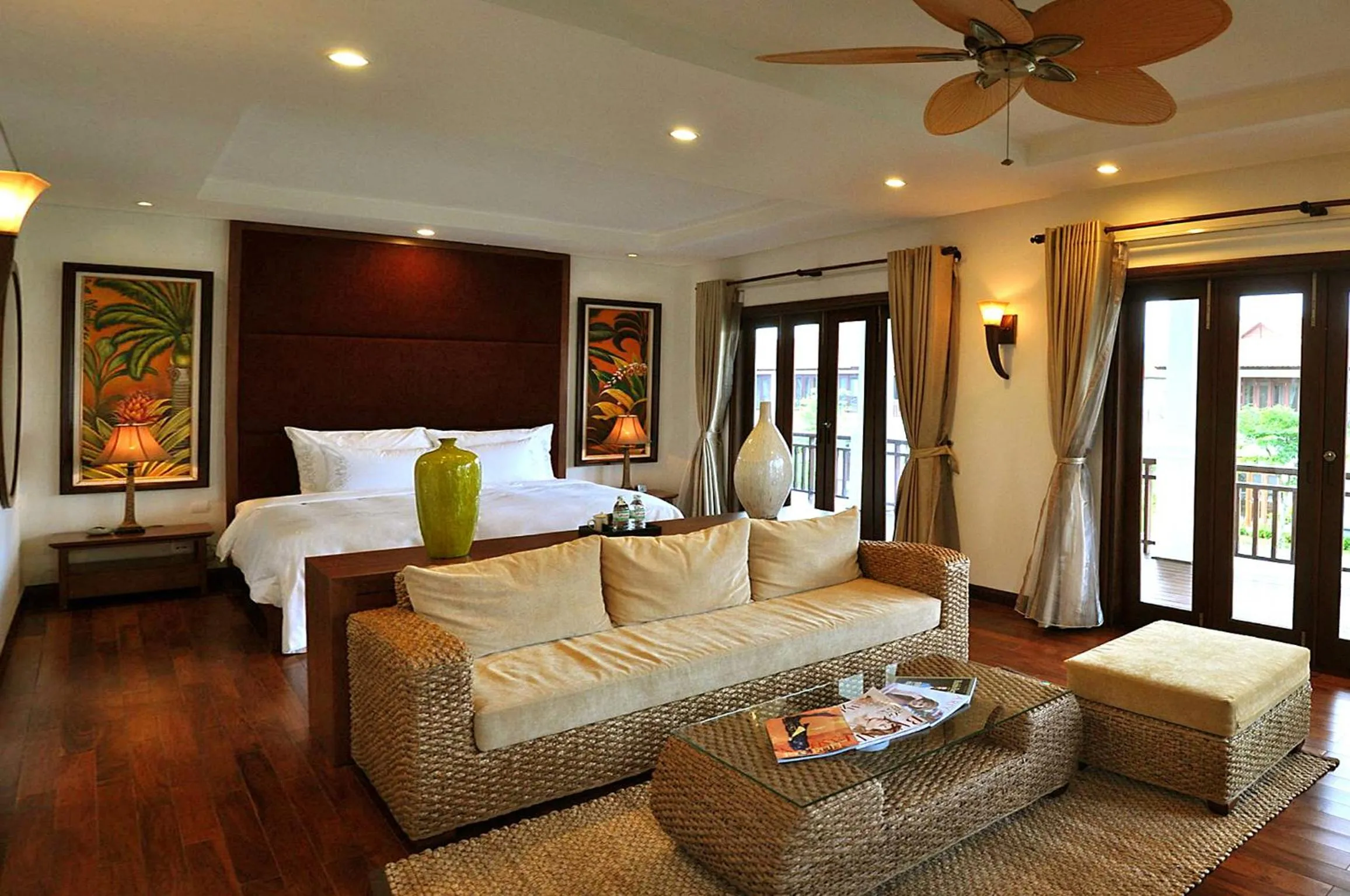 Seating area, Bed in Furama Villas Danang