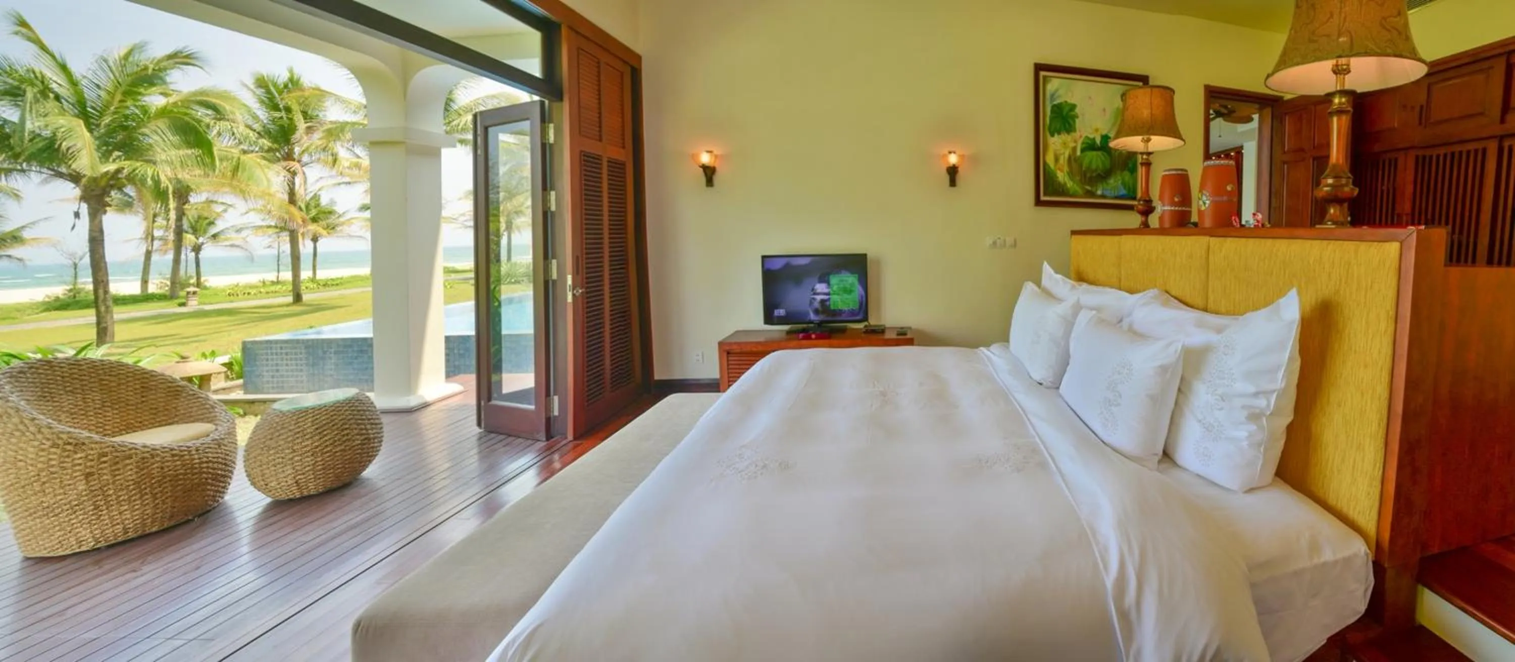 Seating area, Bed in Furama Villas Danang