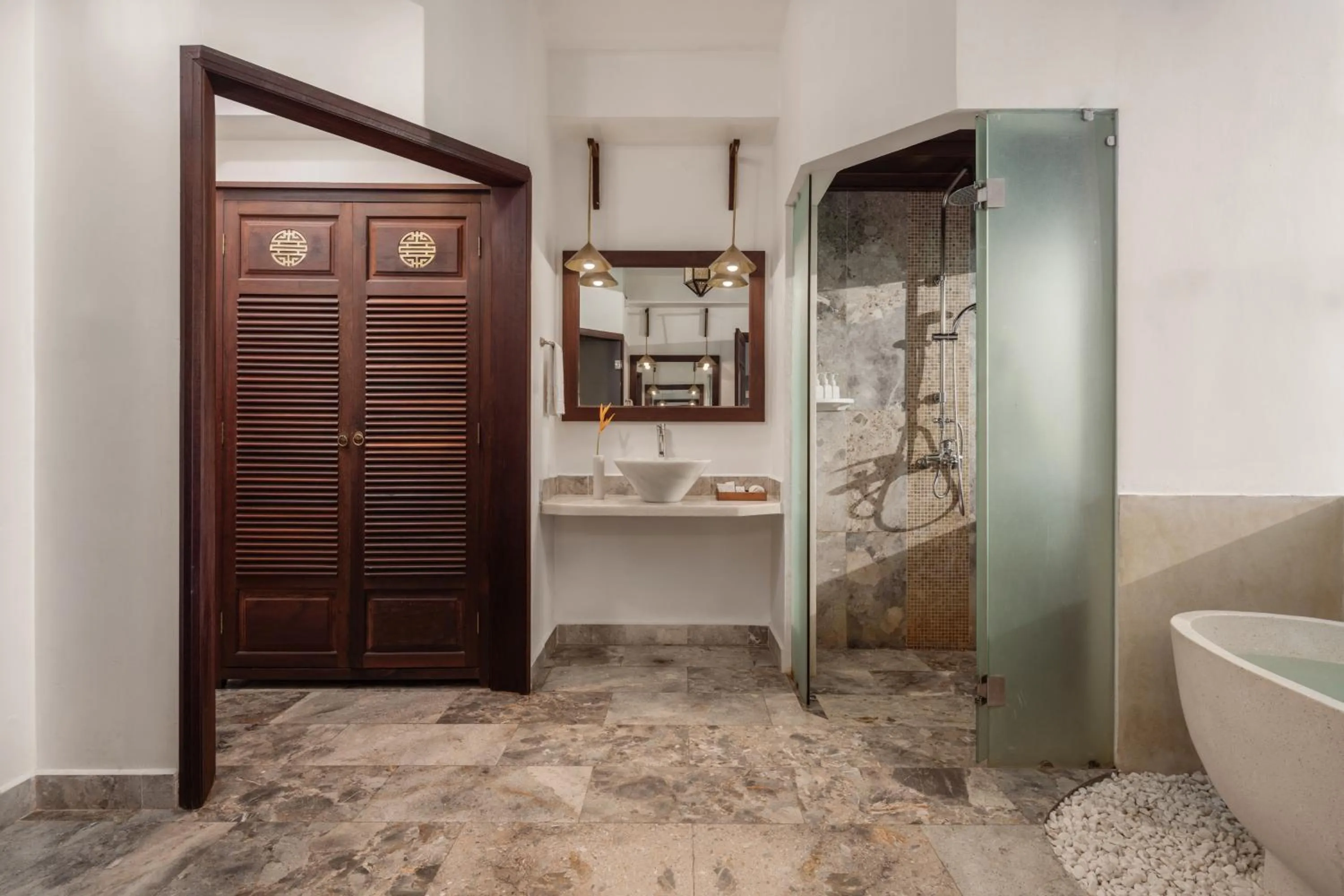 Shower in Legacy Hoi An Resort