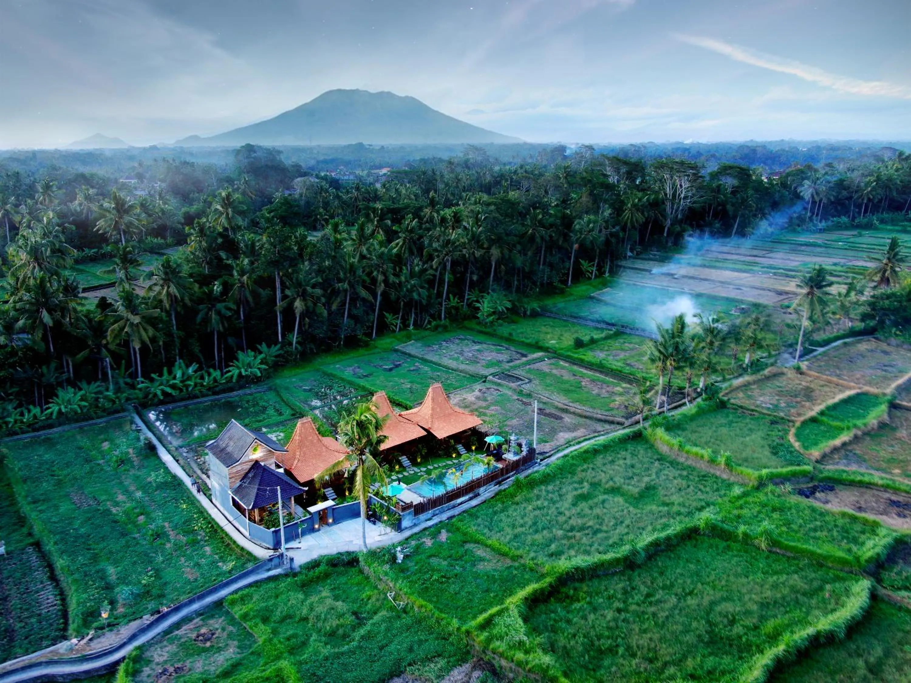 Bird's eye view in Galang hari villa