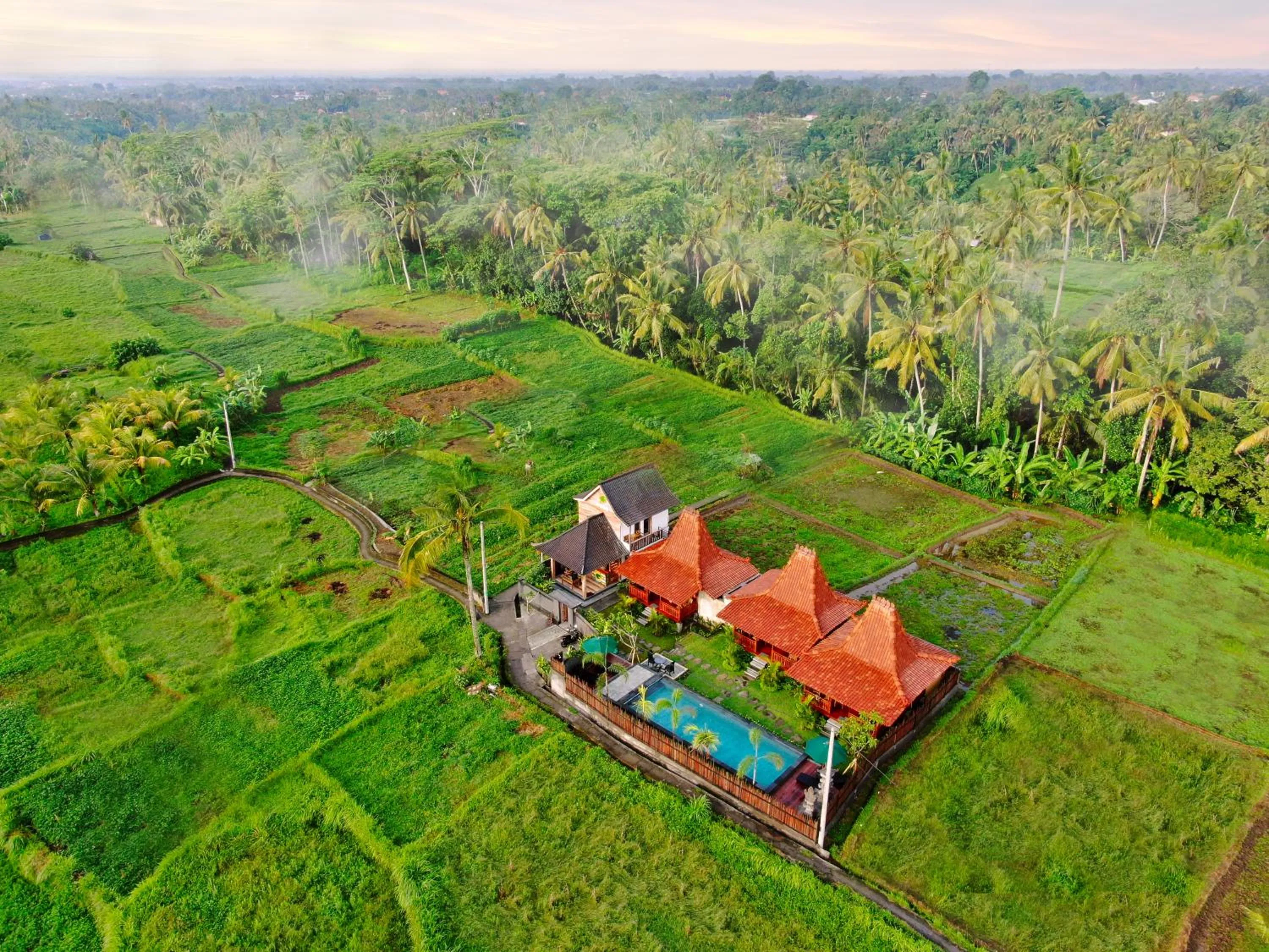 Bird's eye view in Galang hari villa