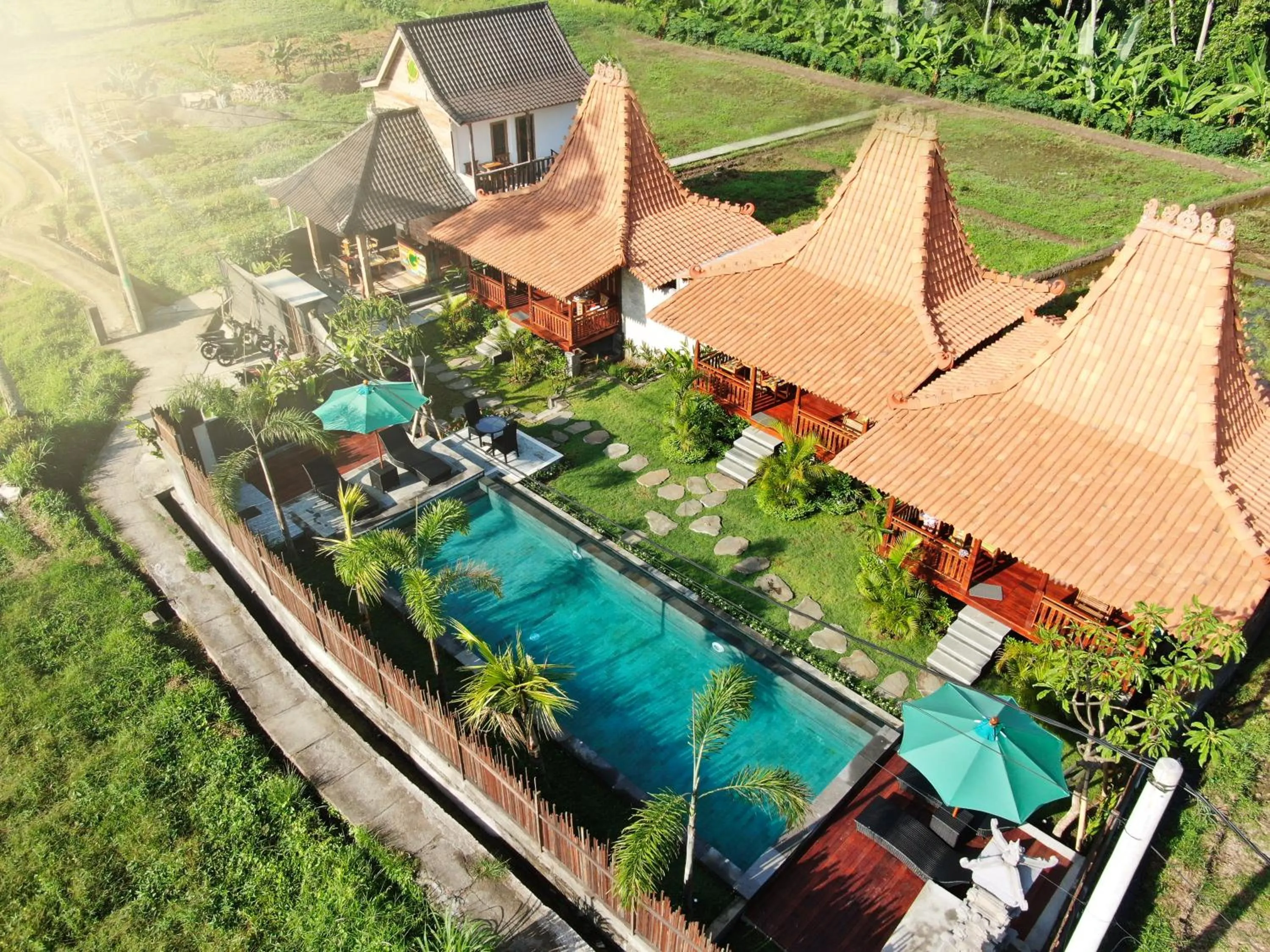 Bird's eye view in Galang hari villa