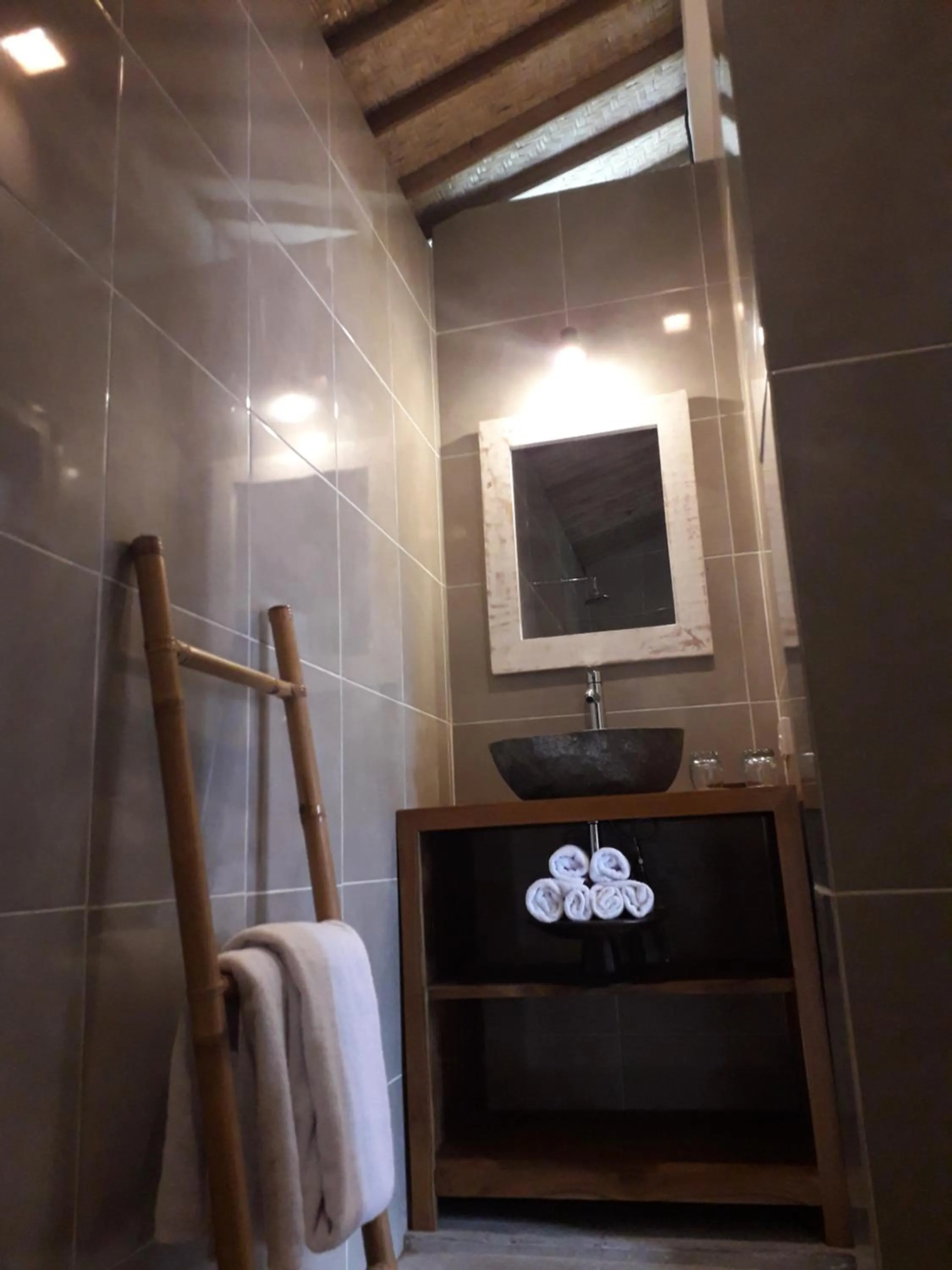 Shower in Galang hari villa
