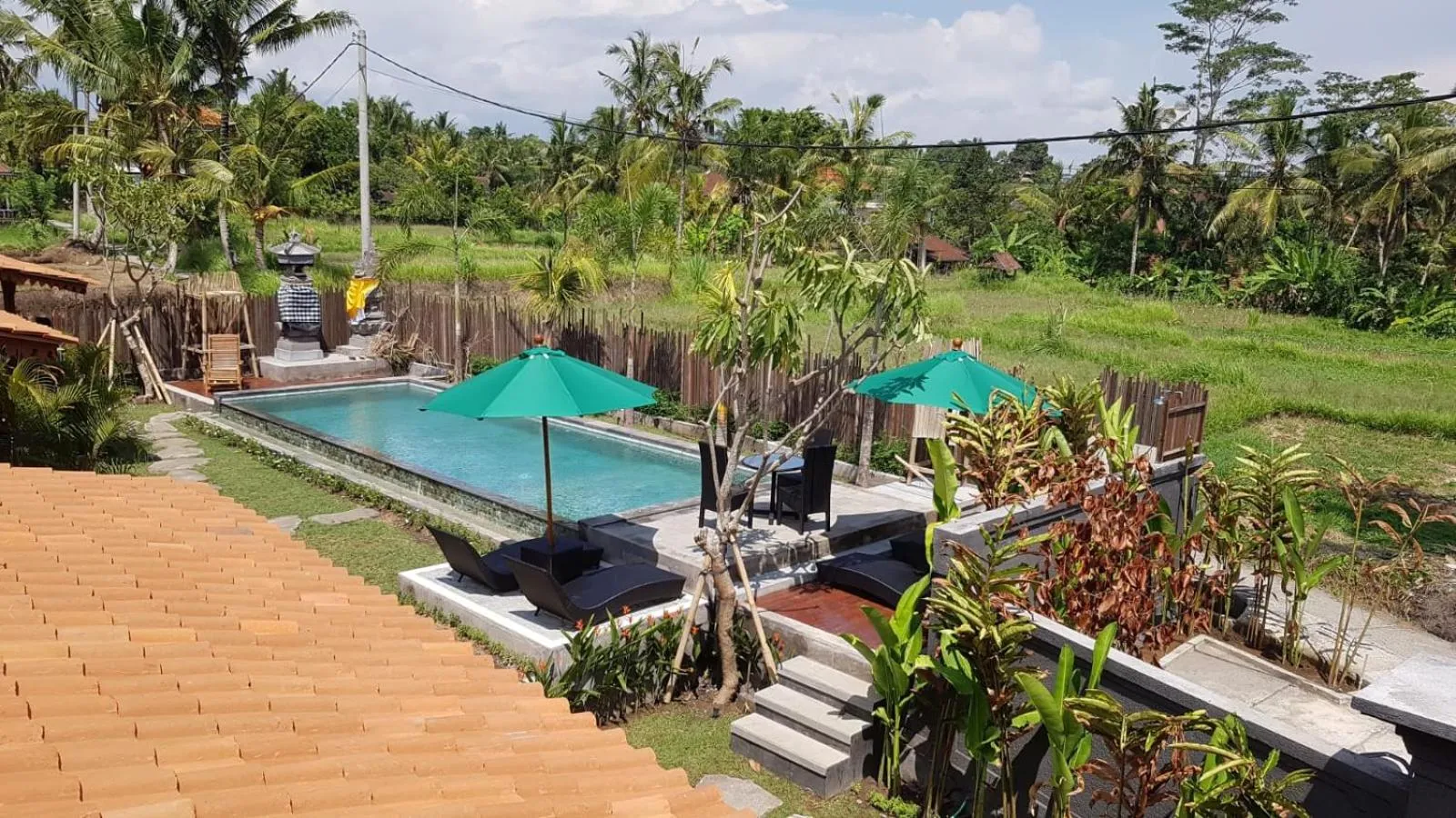 Garden view in Galang hari villa