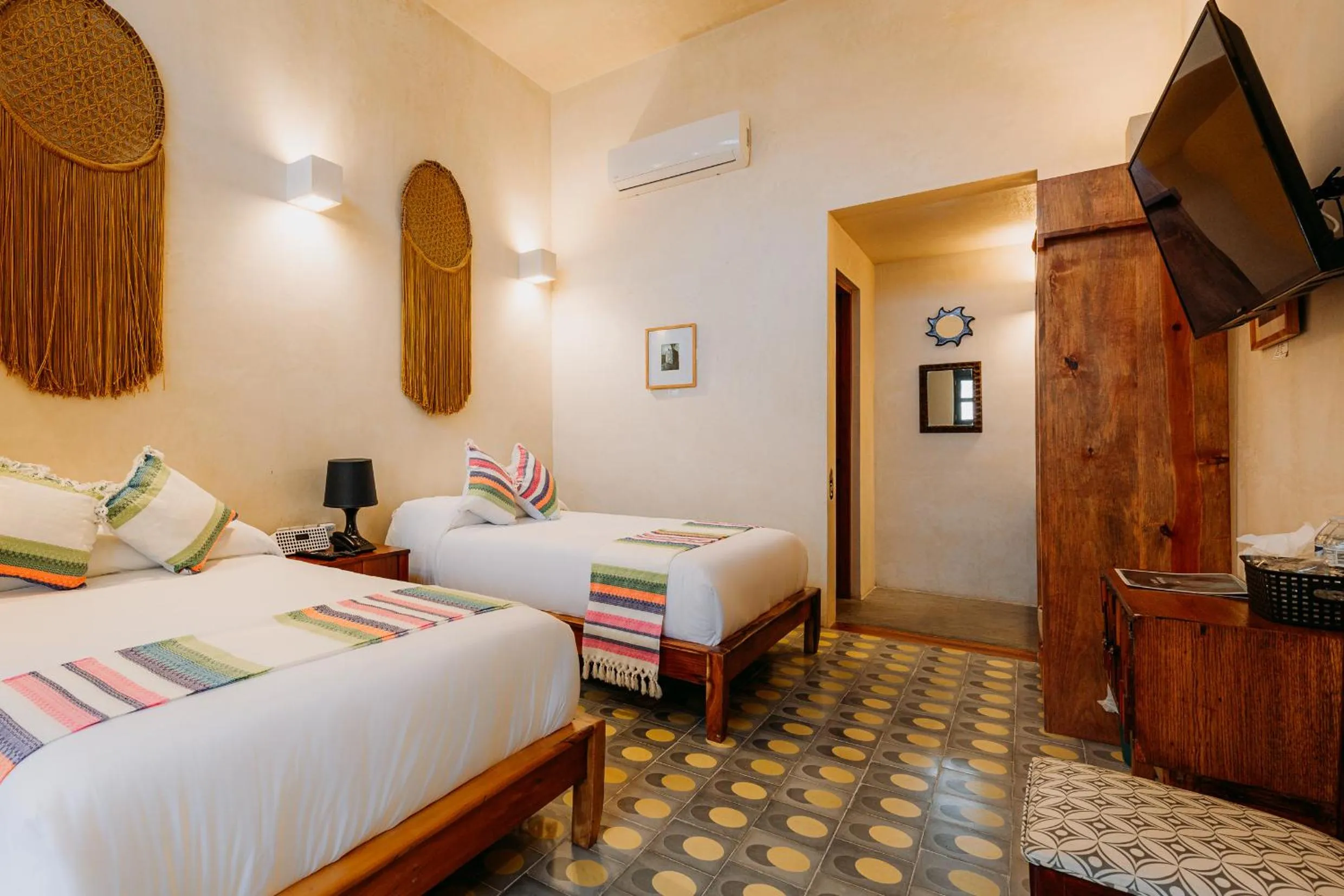 Bed in Waye Valladolid Centro - Sustainable, Authentic Experiences & Pet Friendly Boutique Hotel