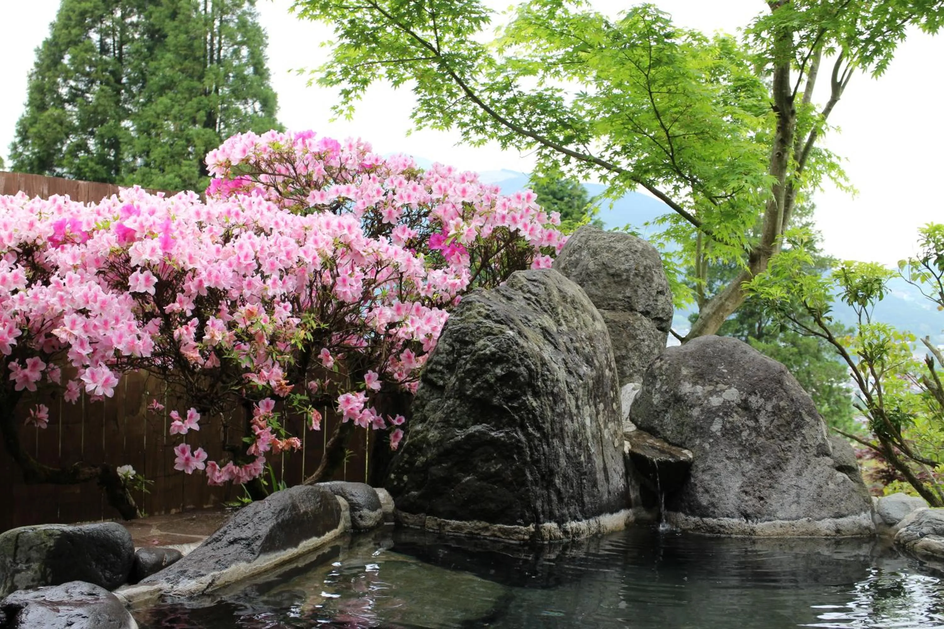 Hot Spring Bath in Yufuin-Sanso Waremokou