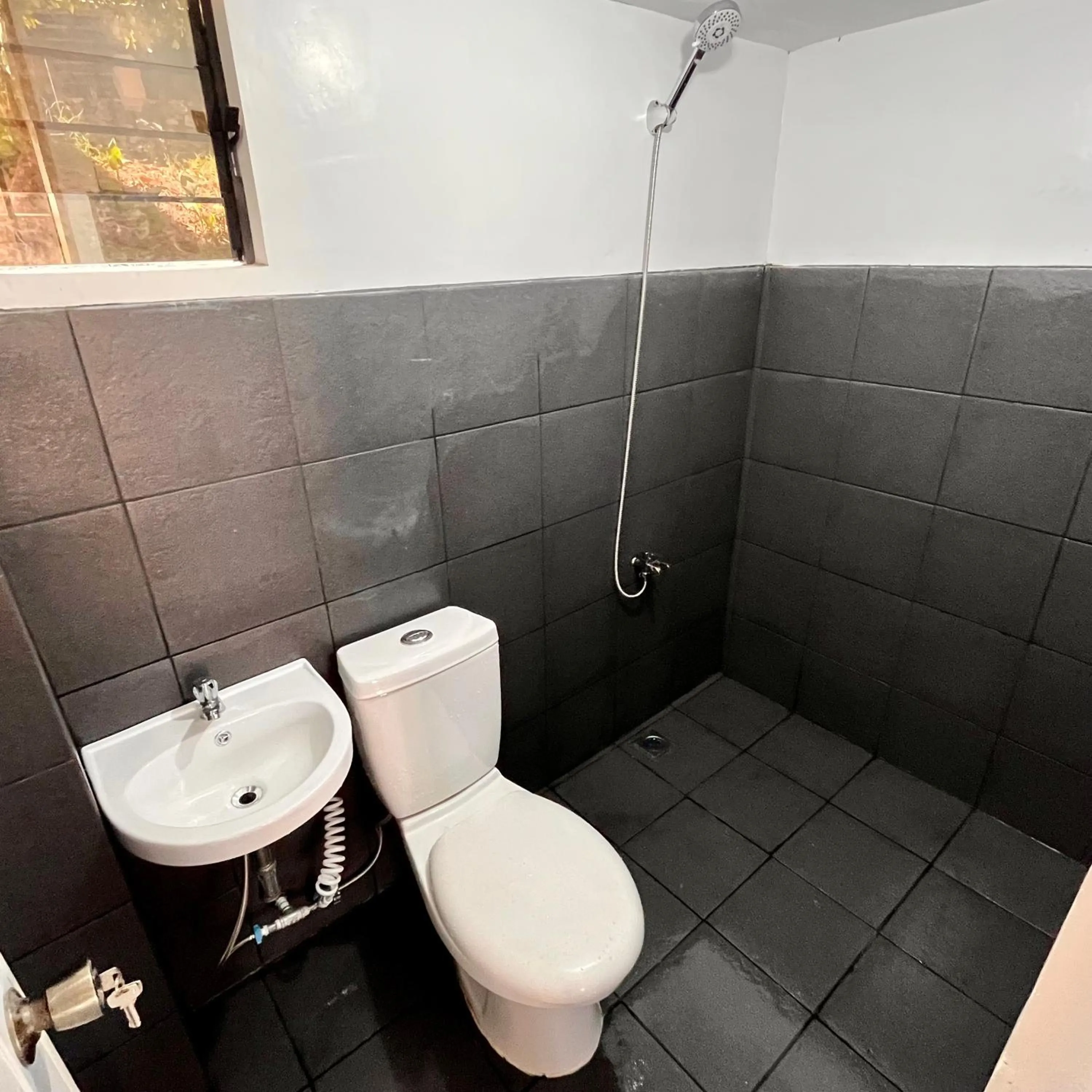 Shower in Amami Beachfront Villa with Private Beach