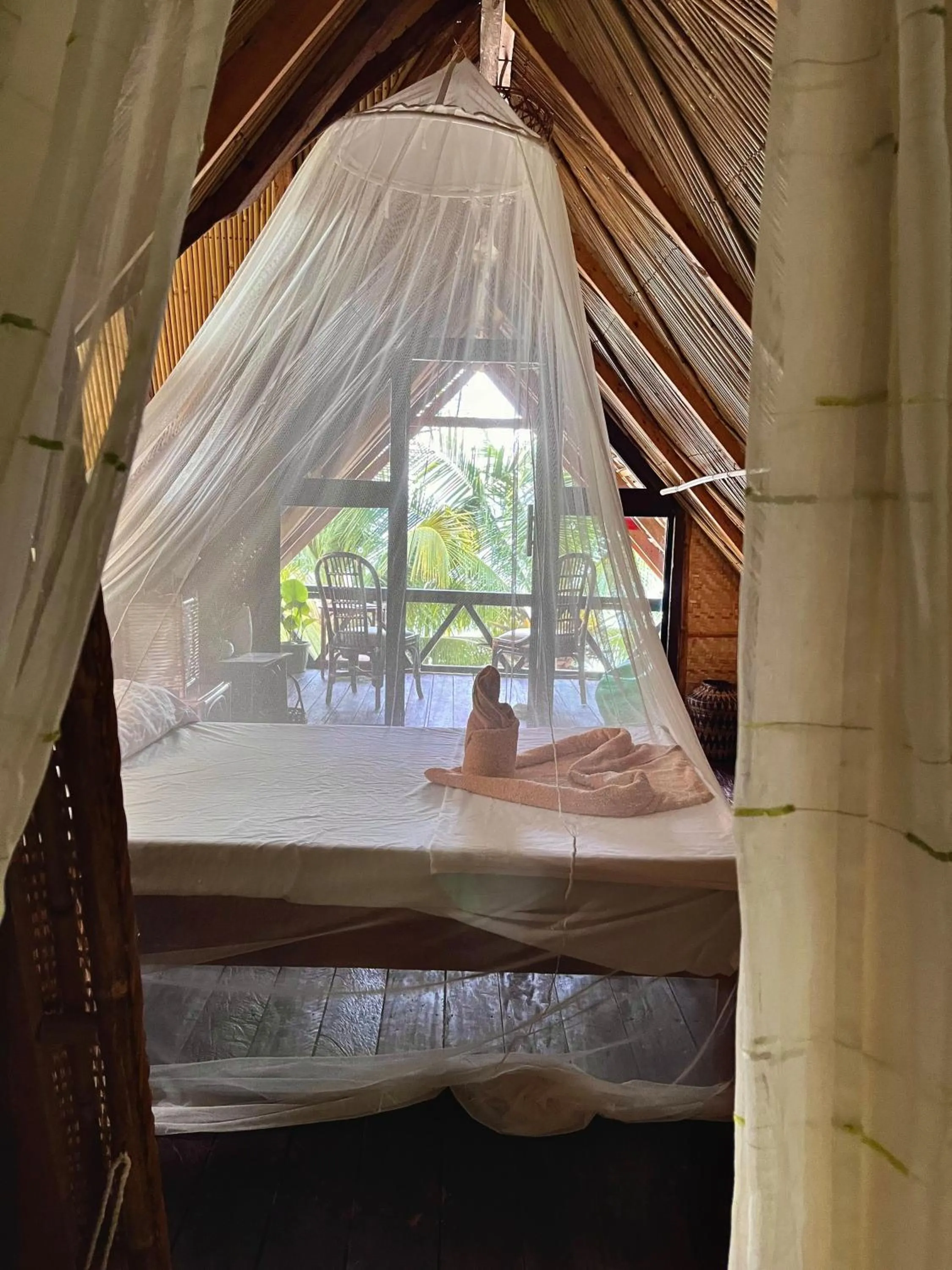 Bed in Amami Beachfront Villa with Private Beach