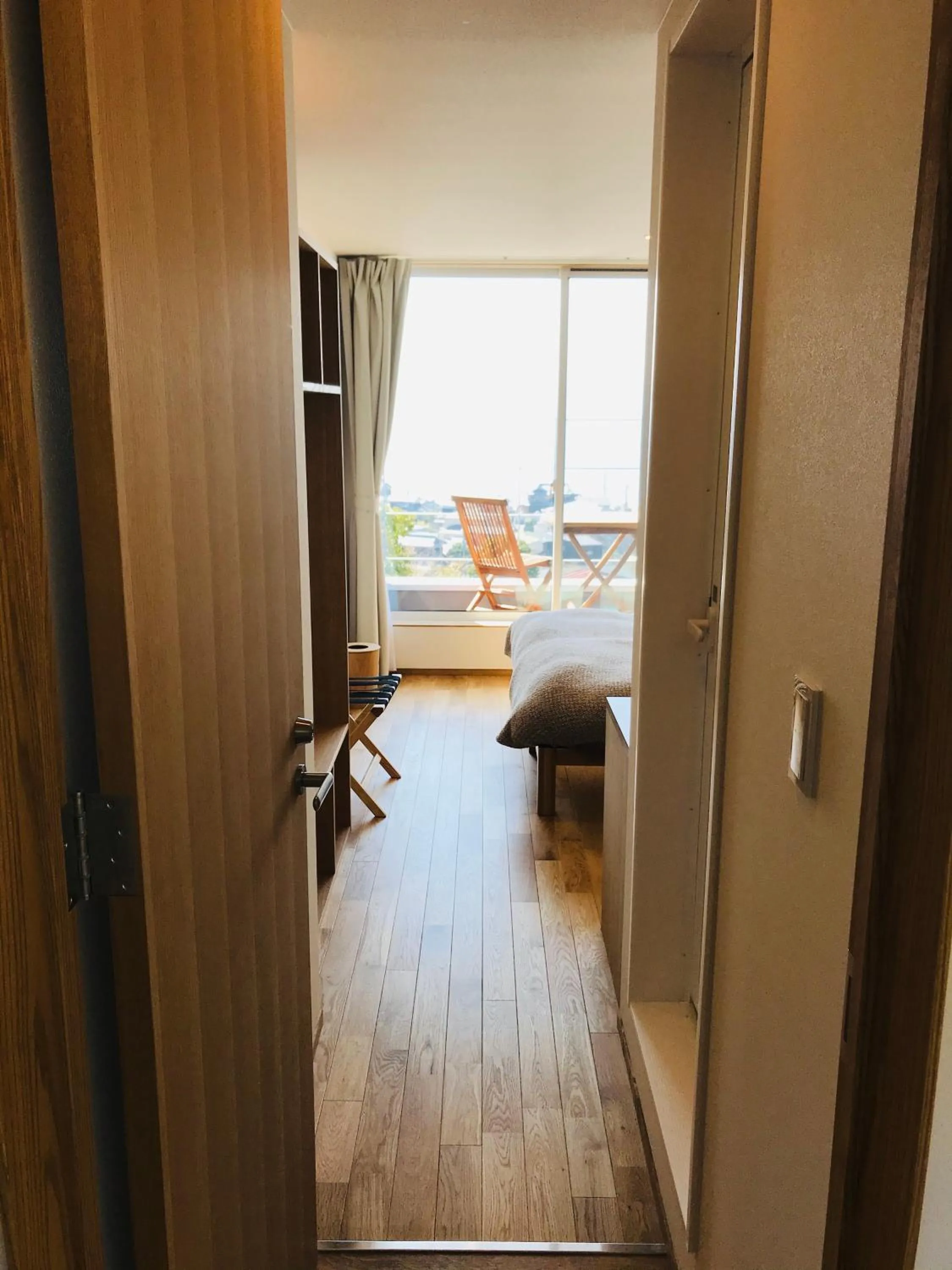 Photo of the whole room, Bed in MY LODGE Naoshima