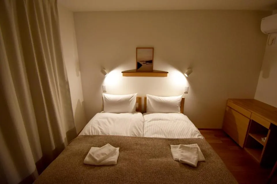 Photo of the whole room, Bed in MY LODGE Naoshima