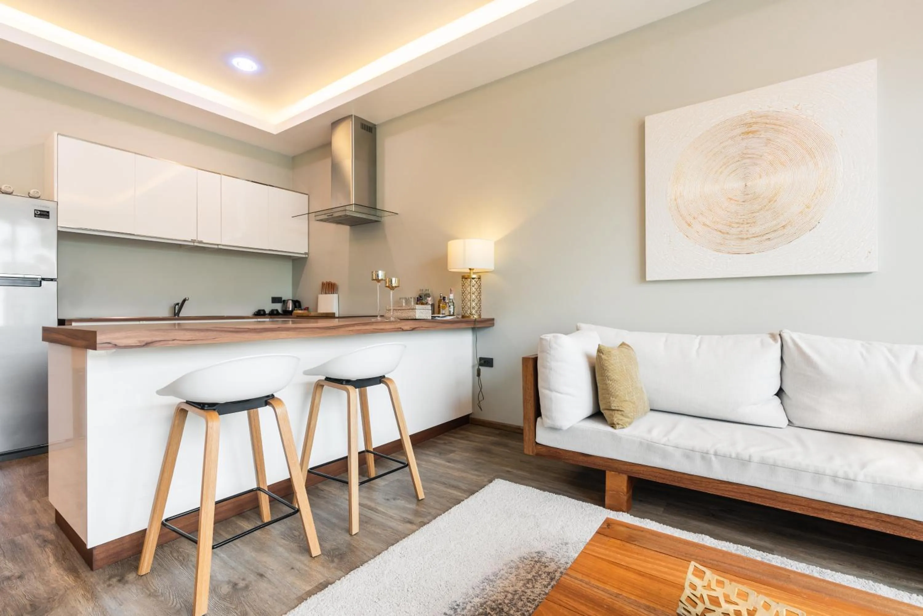 Kitchen or kitchenette in Zee Luxury Boutique Hotel