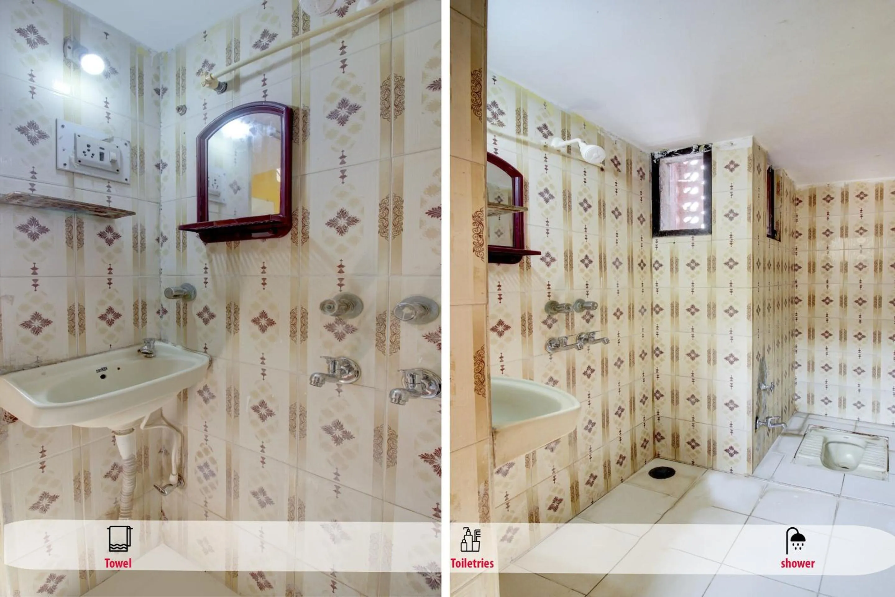 Bathroom in SPOT ON 63695 Hotel Sai Muskaan