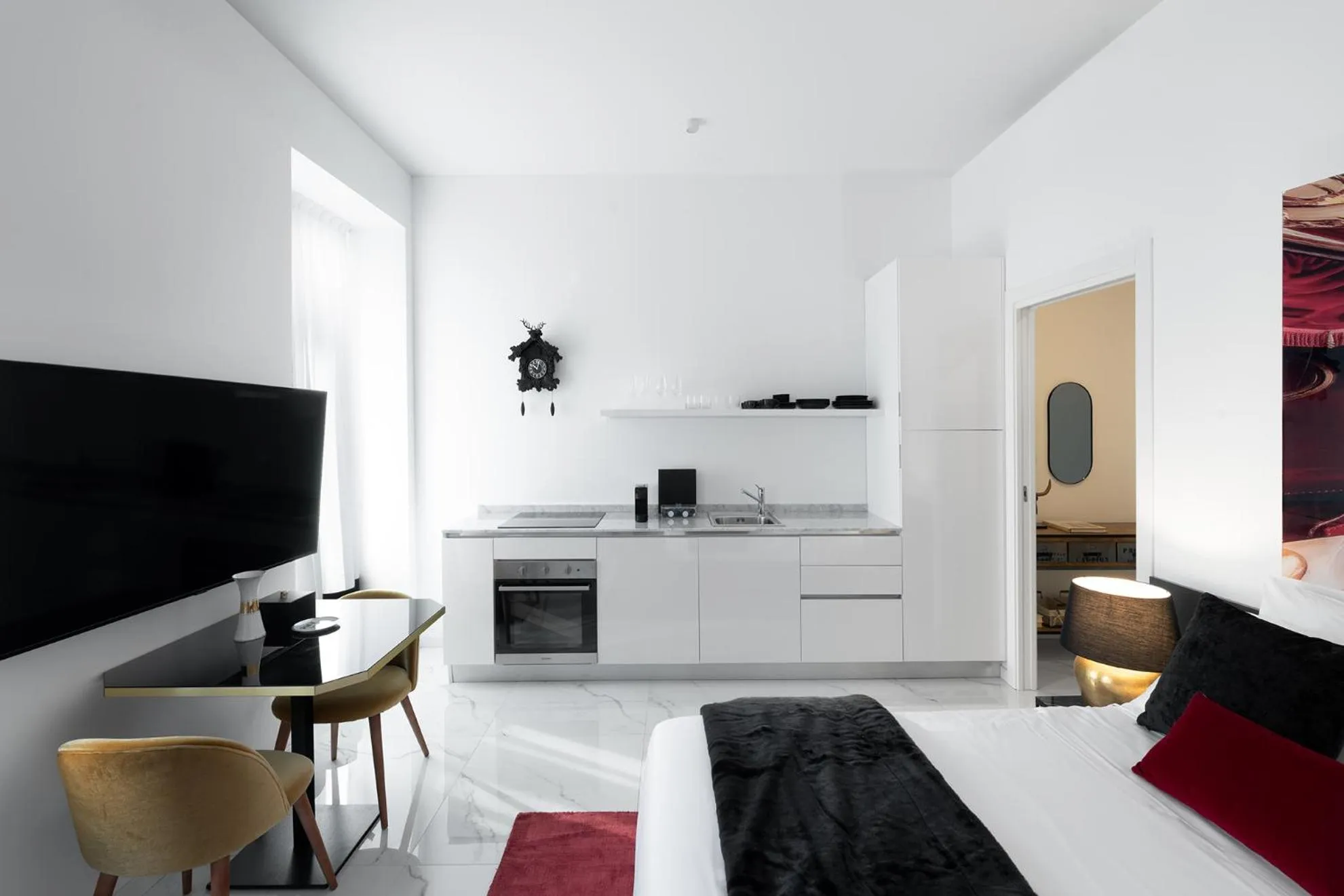 Bed in JOIVY Boutique Apartments Farneti