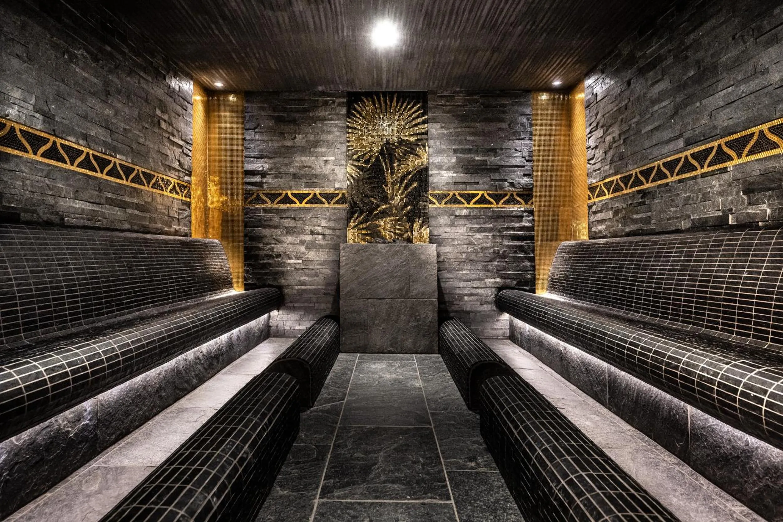 Sauna in Ciampedie Luxury Alpine Spa Hotel