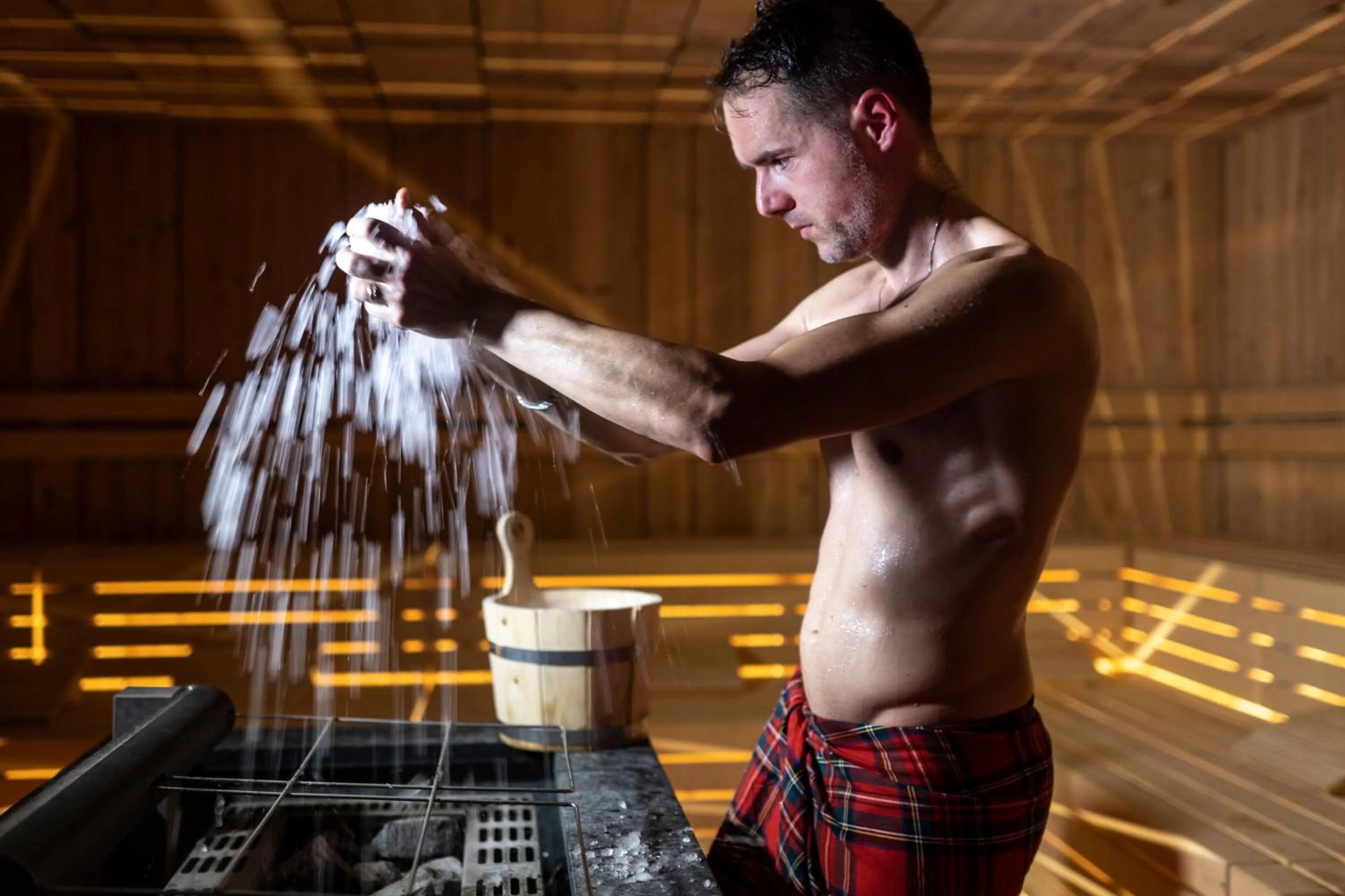 Sauna in Ciampedie Luxury Alpine Spa Hotel