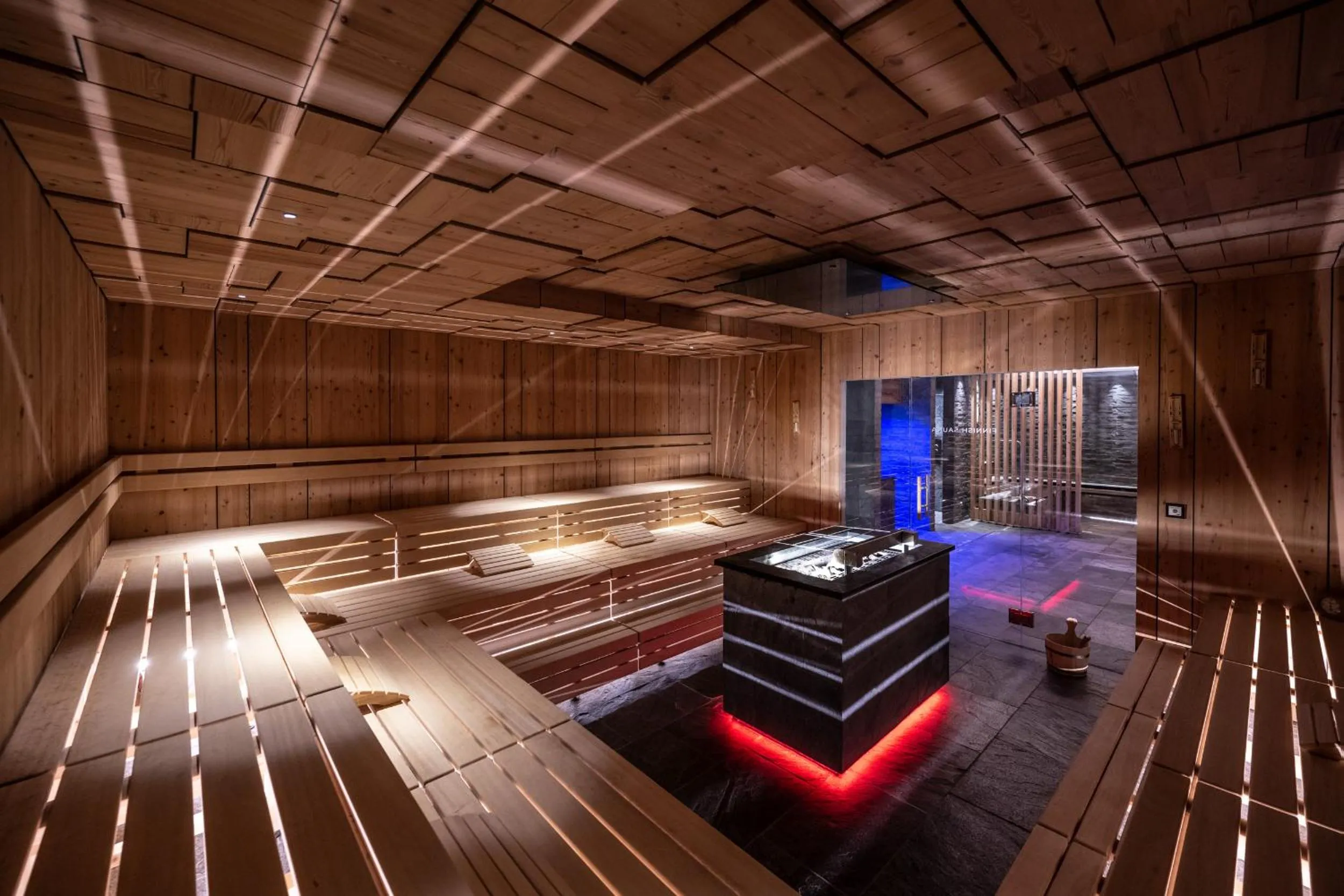 Sauna in Ciampedie Luxury Alpine Spa Hotel