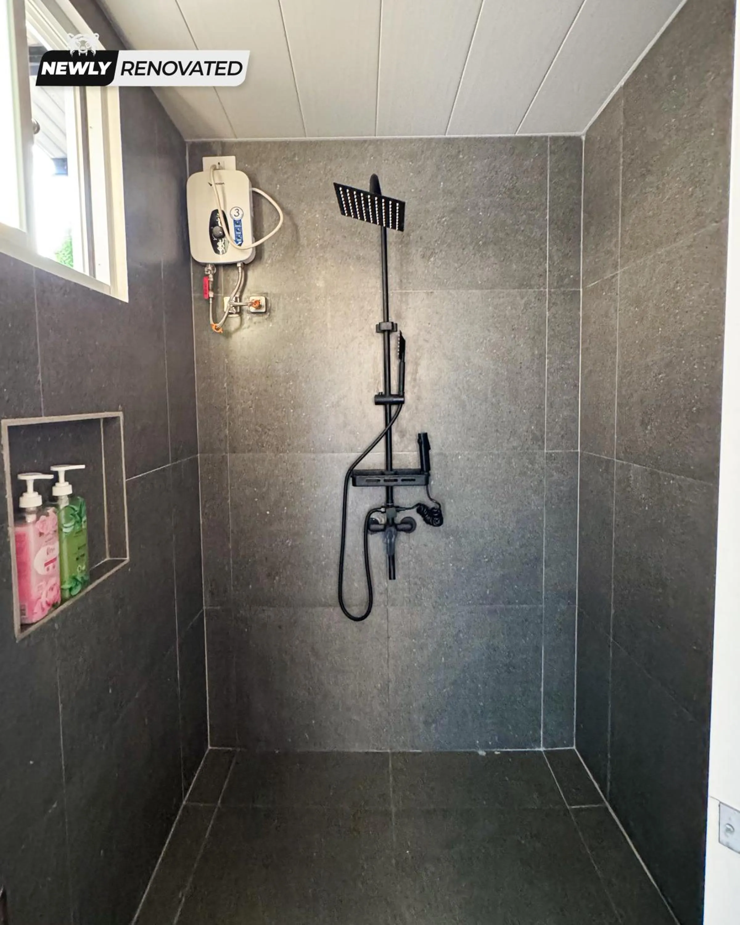 Shower in Crazy Bears Hostel