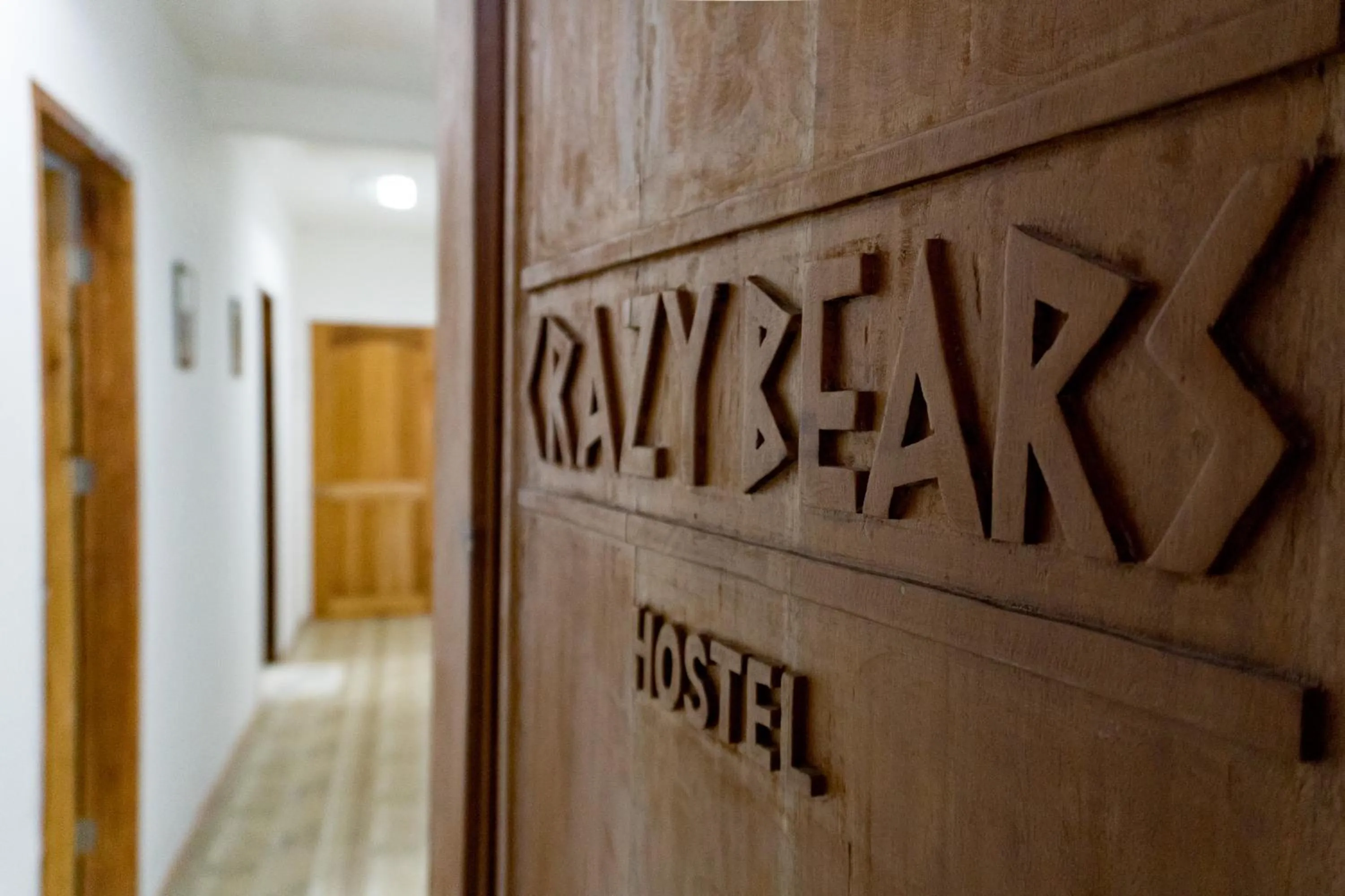 Facade/entrance in Crazy Bears Hostel