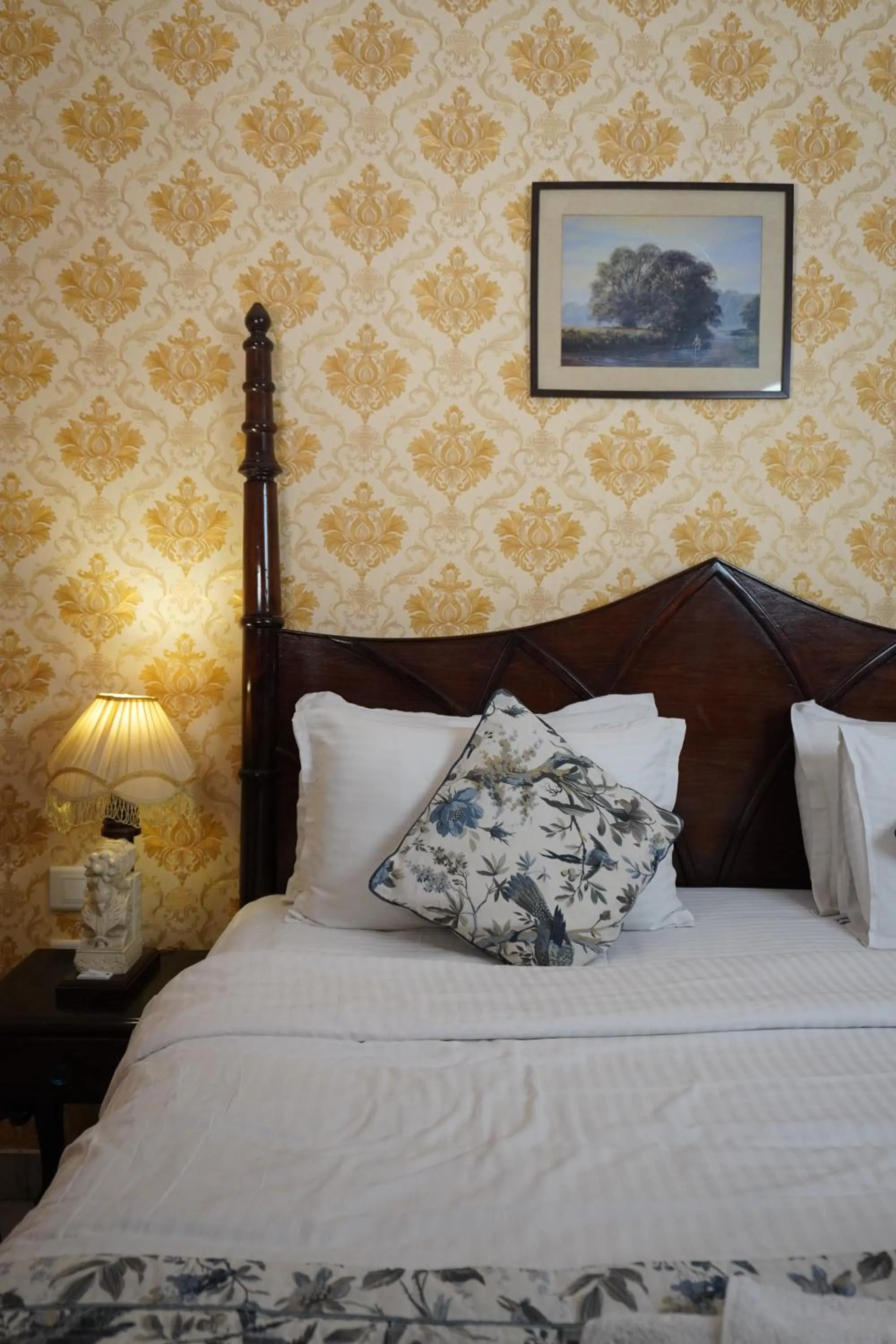 Bed in Khandela Haveli - a Boutique Heritage Hotel