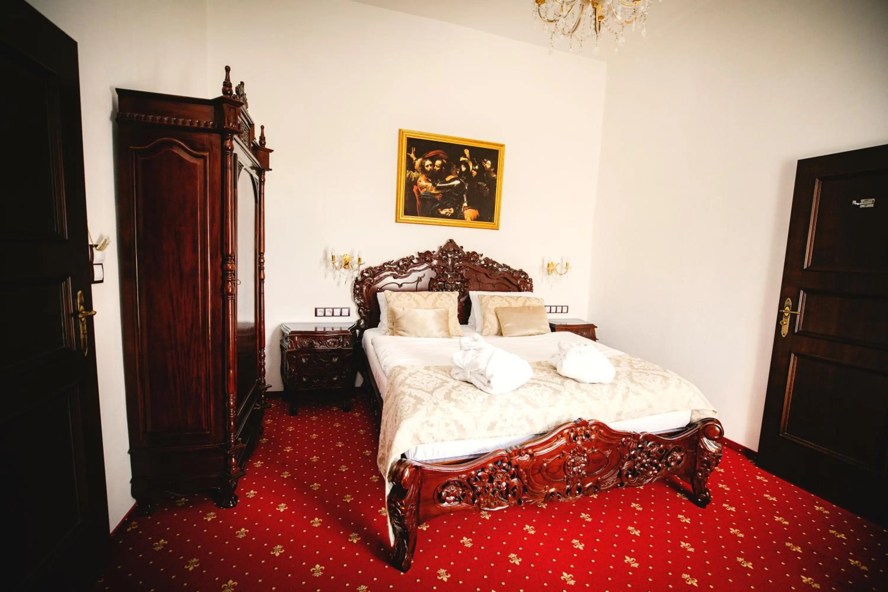 Bed in Zámek Wichterle - Hotel a pivní lázně