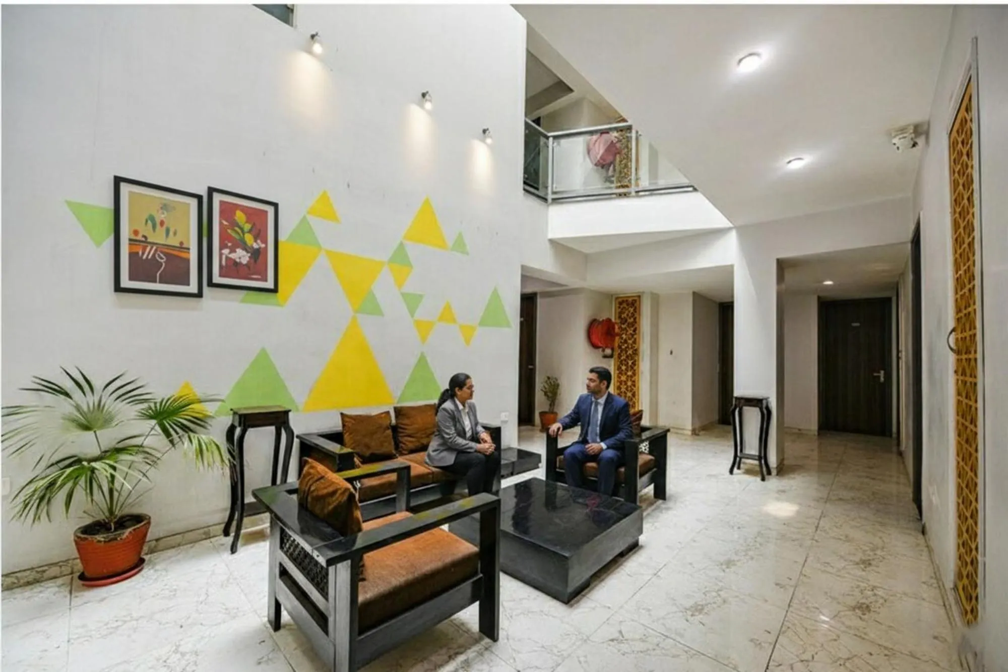 Seating area in FabHotel Gazelle Inn