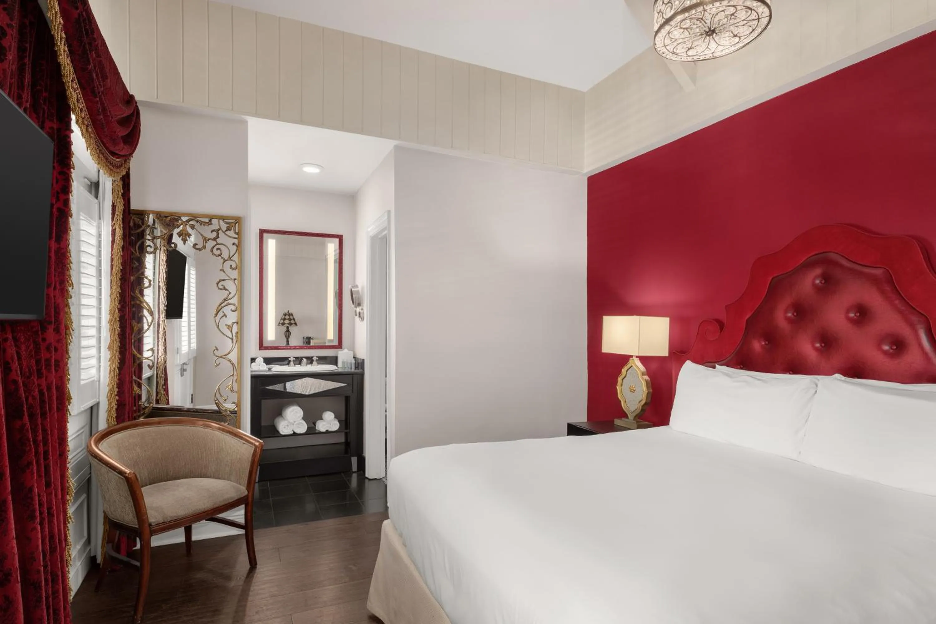 Bed in Dauphine Orleans Hotel