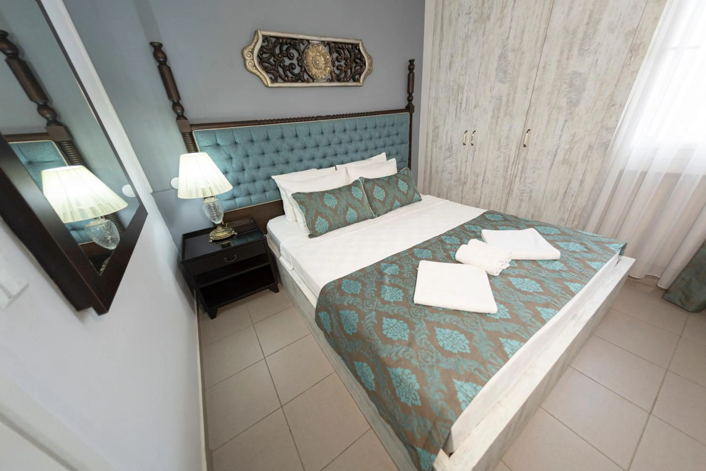 Bed in Afytos Akcay Tatil Koyu