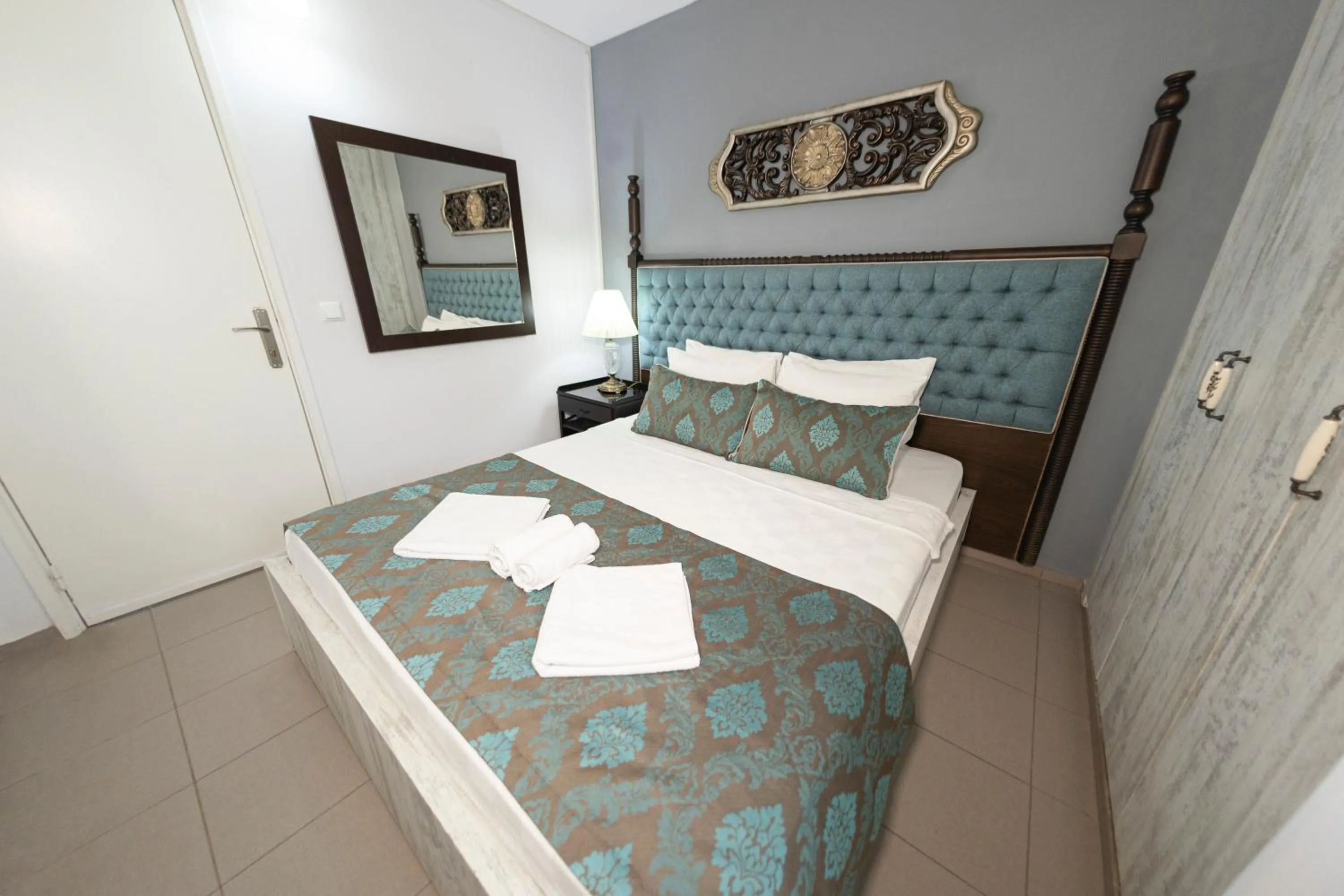 Bed in Afytos Akcay Tatil Koyu