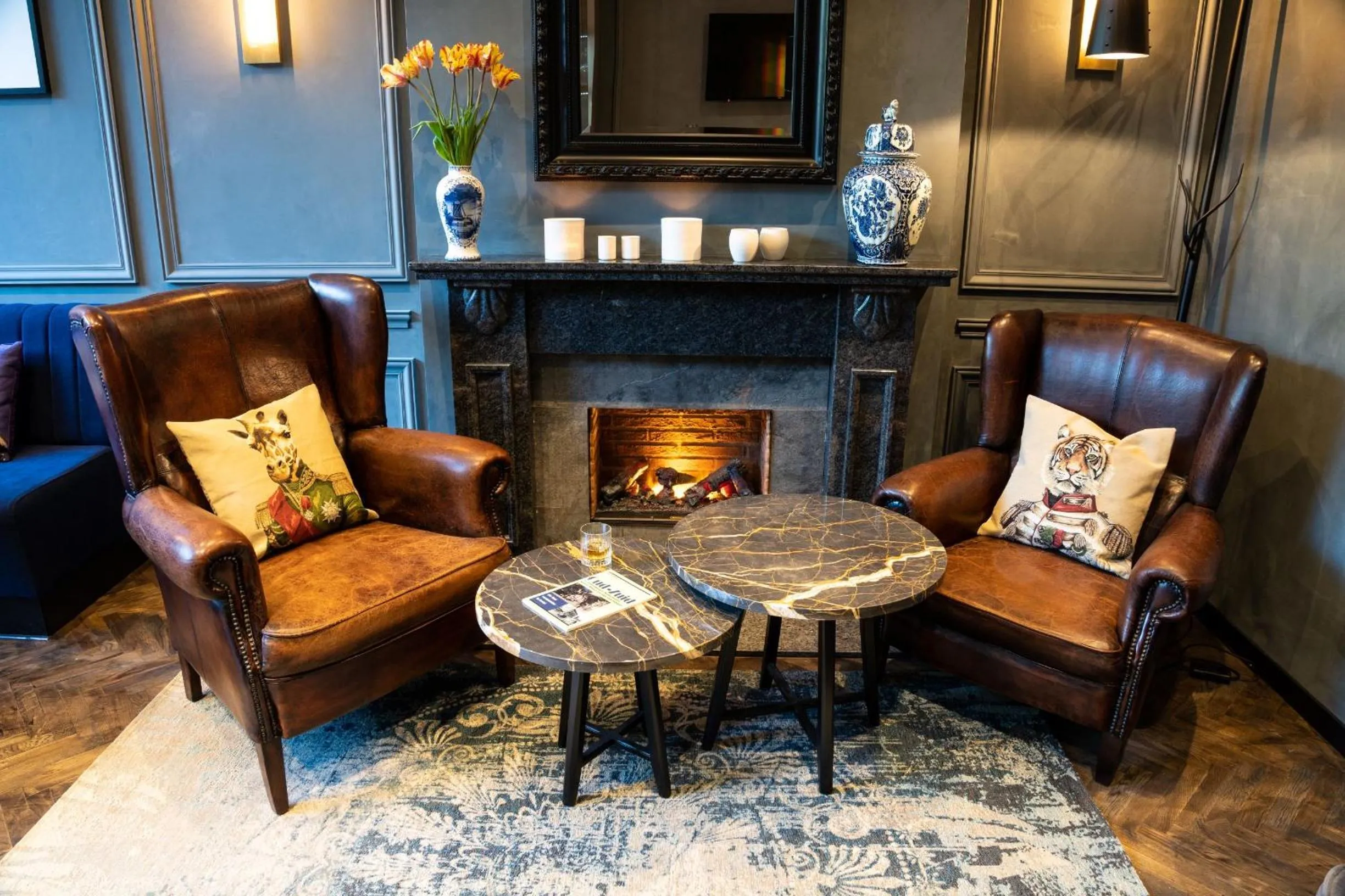 Seating area in De Ware Jacob Boutique Hotel