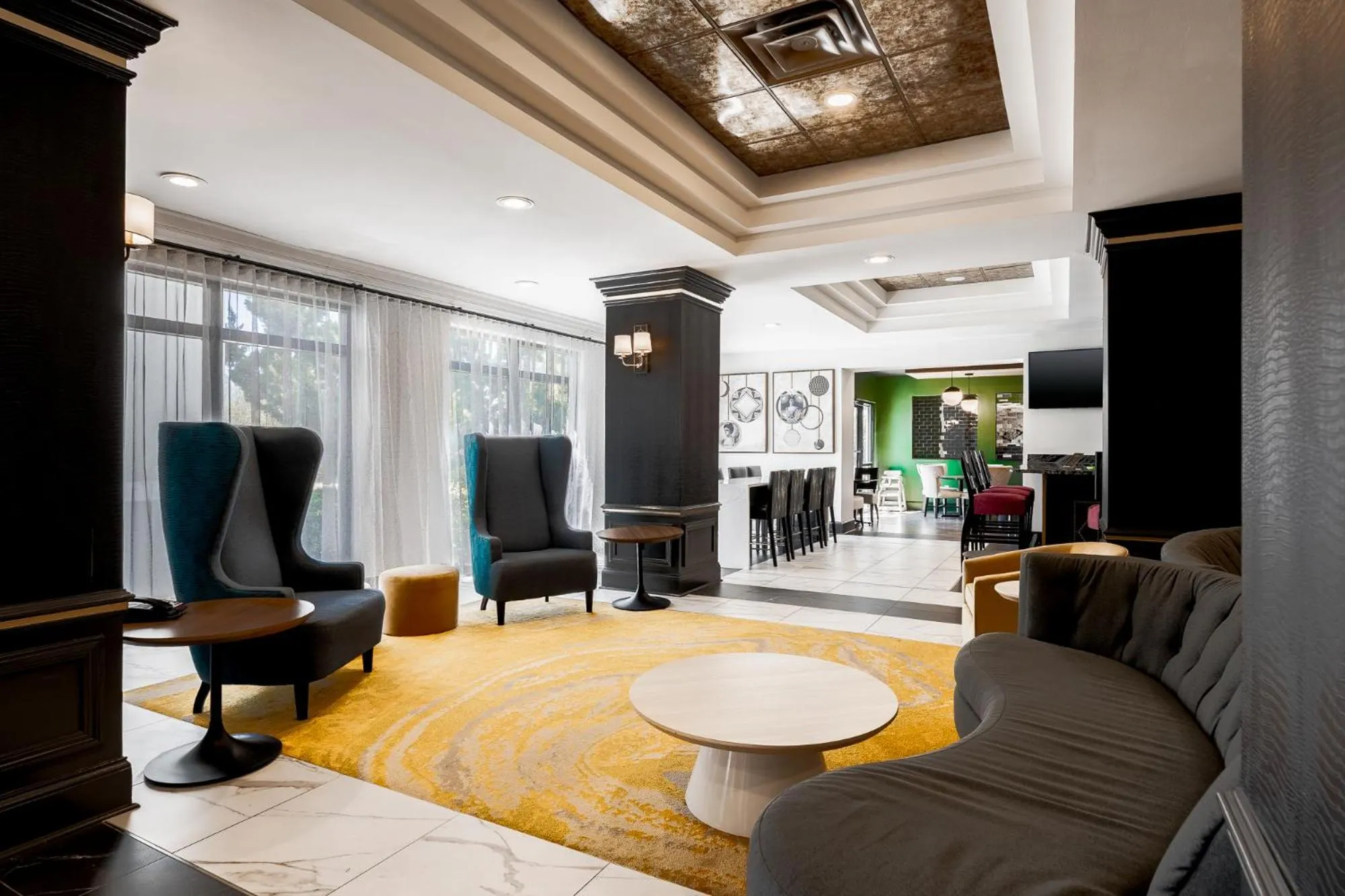 Seating area in Hotel Alice