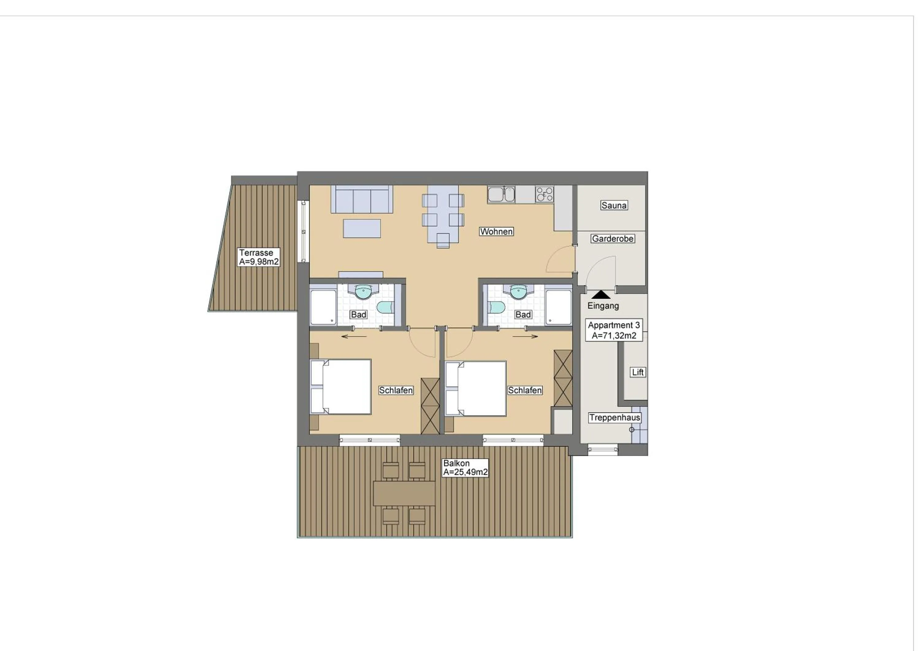 Floor plan in Wiesl Lodge Saalbach