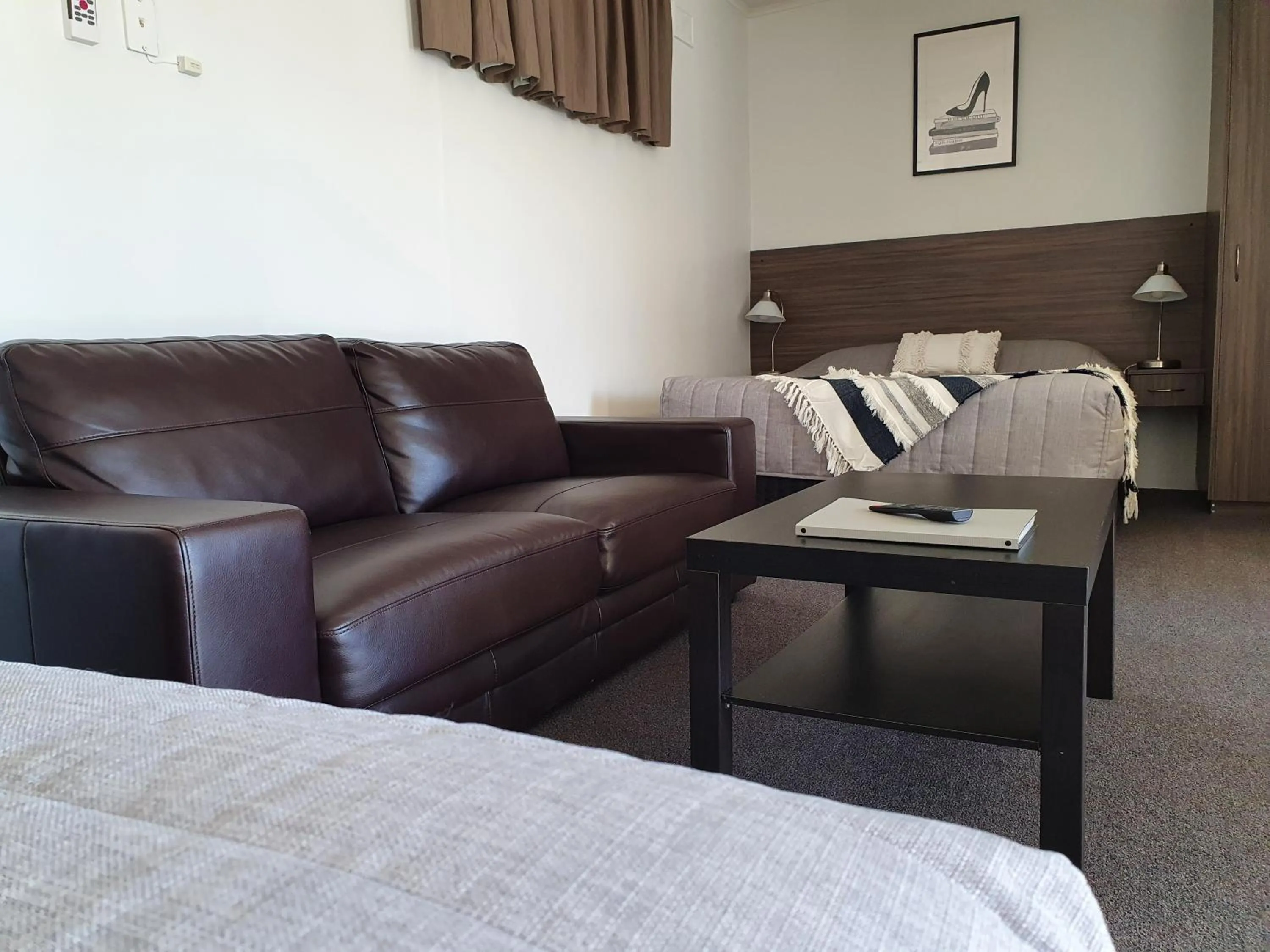 Bed in Motel Riverbend