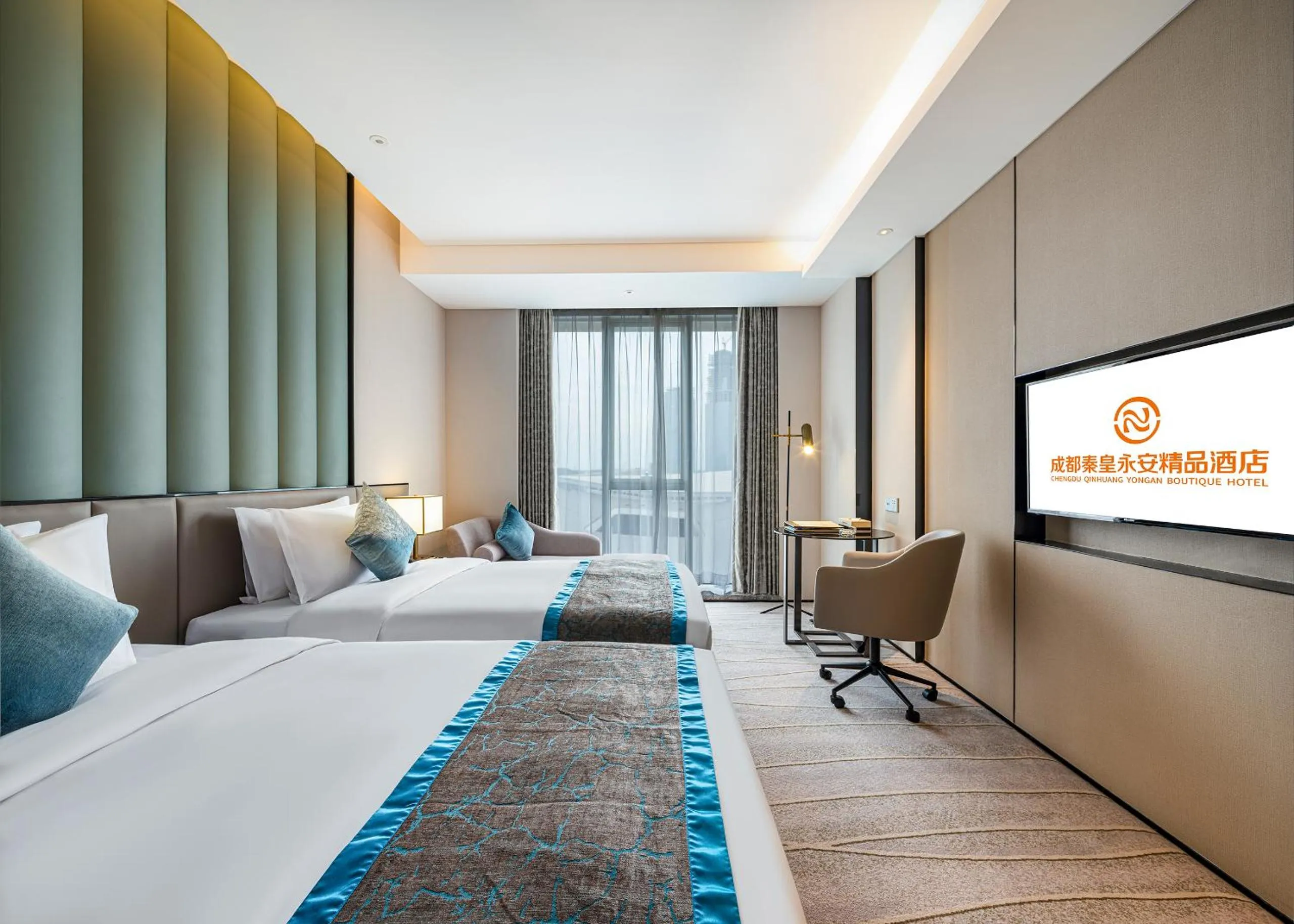 Bed in Qin Huang Yong An Boutique Hotel