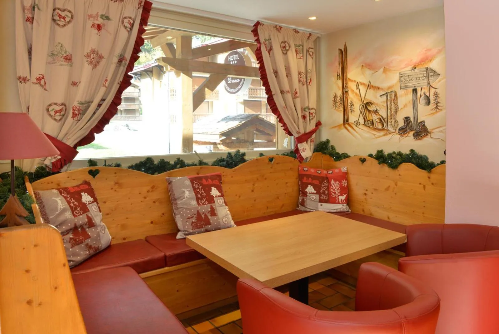 Seating area in Auberge de la Dranse