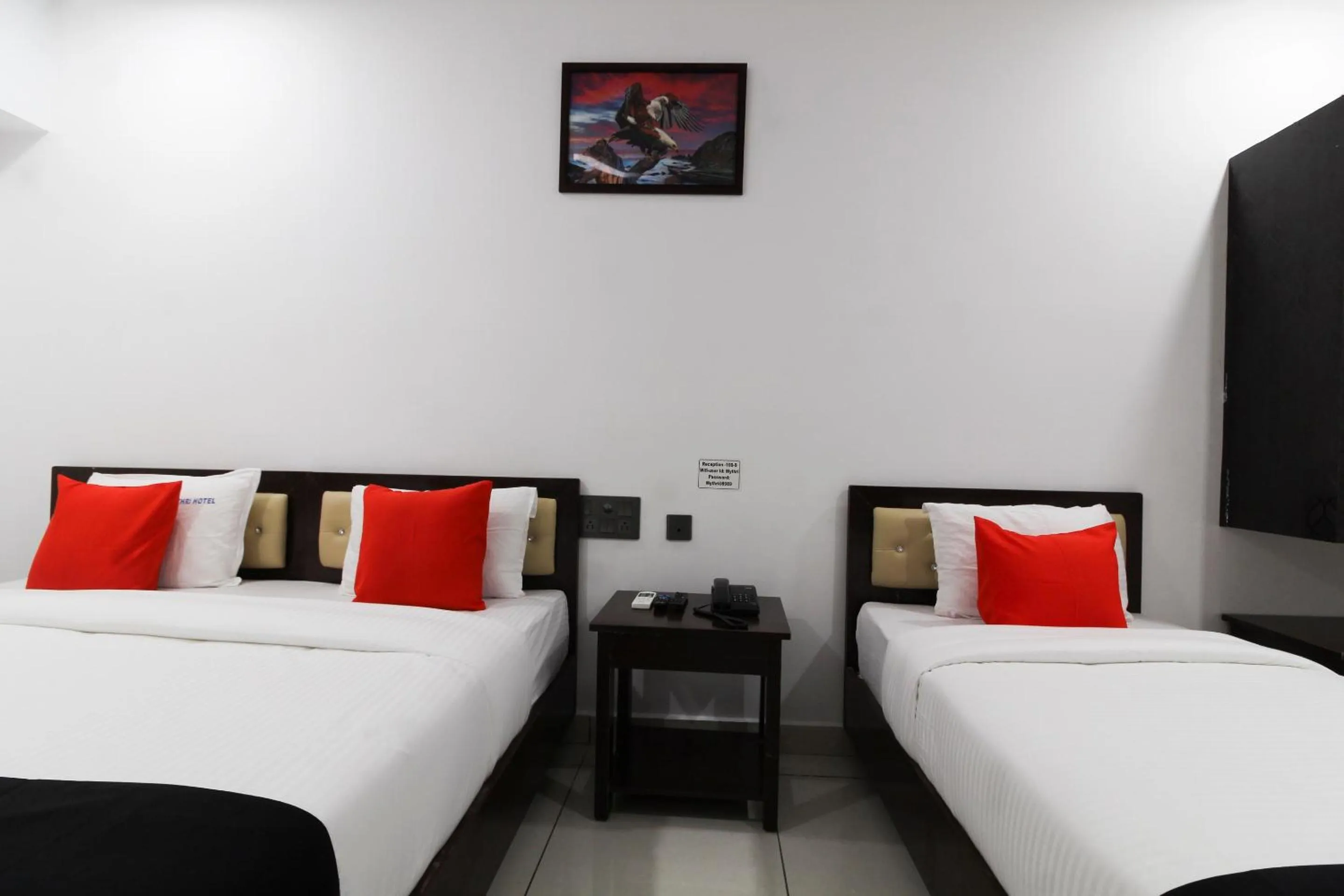 Bedroom, Bed in Super Collection O Mythri Hotel Near By ECIL, AS RAO Nagar, Sainikpuri