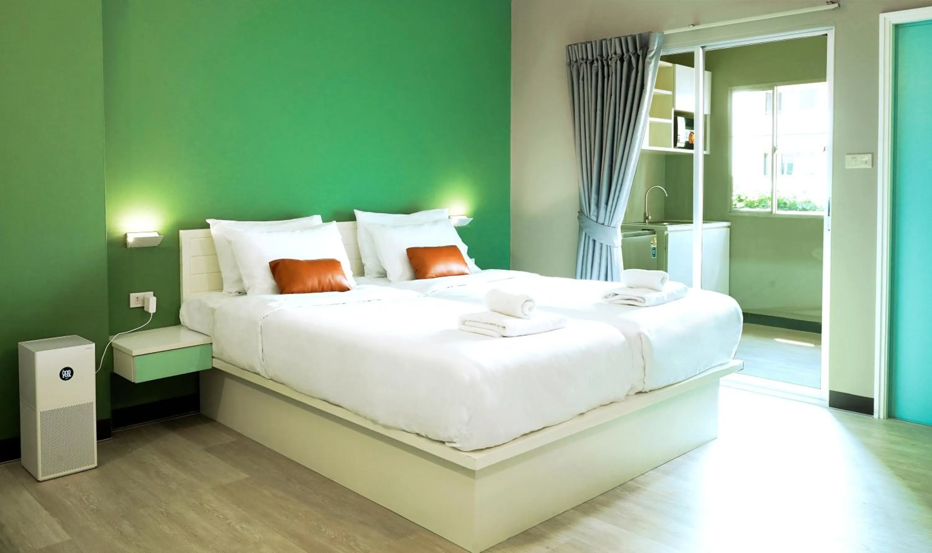 Bed in Fullroom 77 Srinakarin