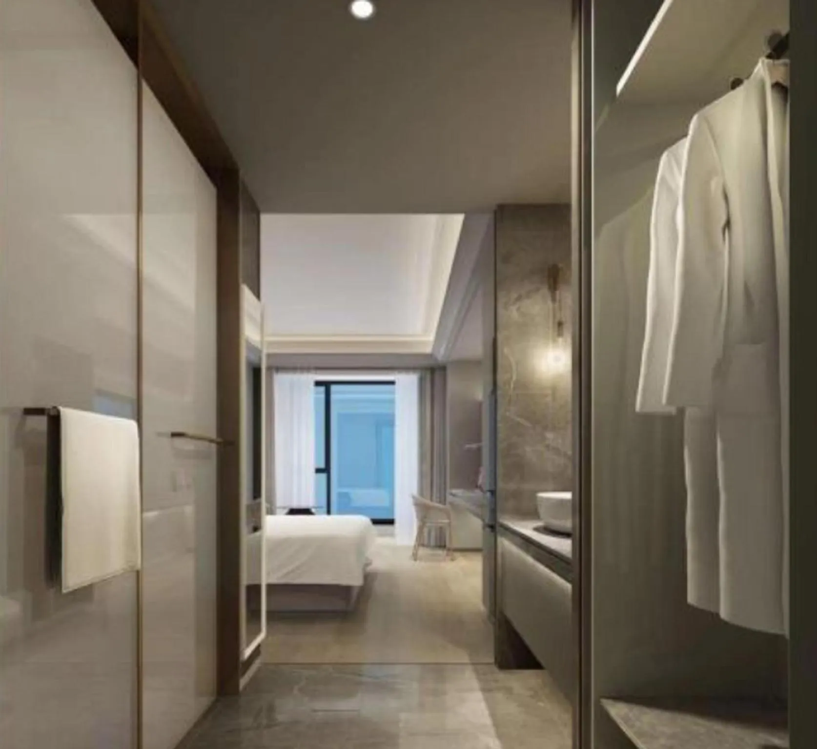 Shower, Bed in Mercure Shenzhen Sports Center Hotel