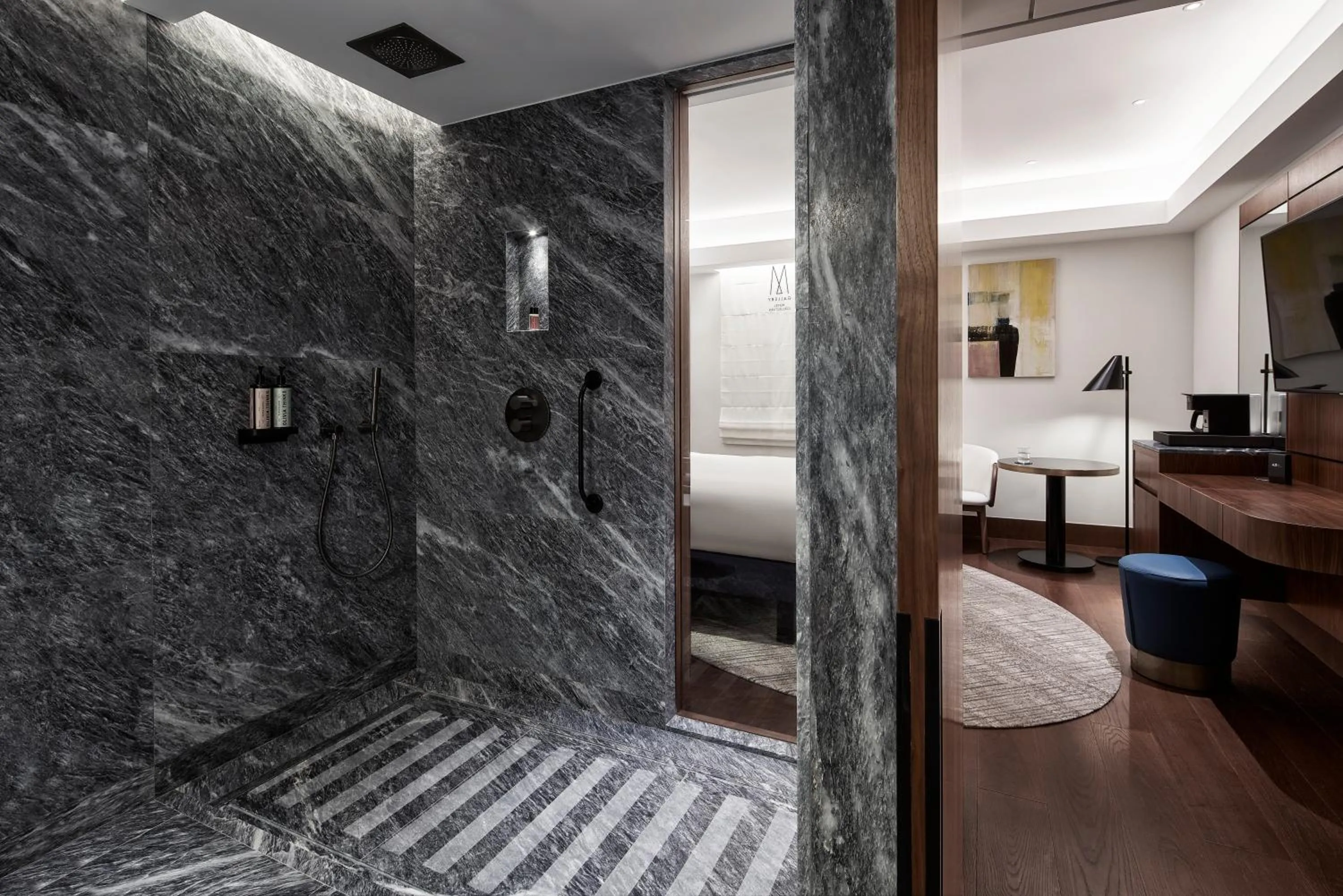 Bathroom, Bed in Athens Capital Center Hotel - MGallery Collection