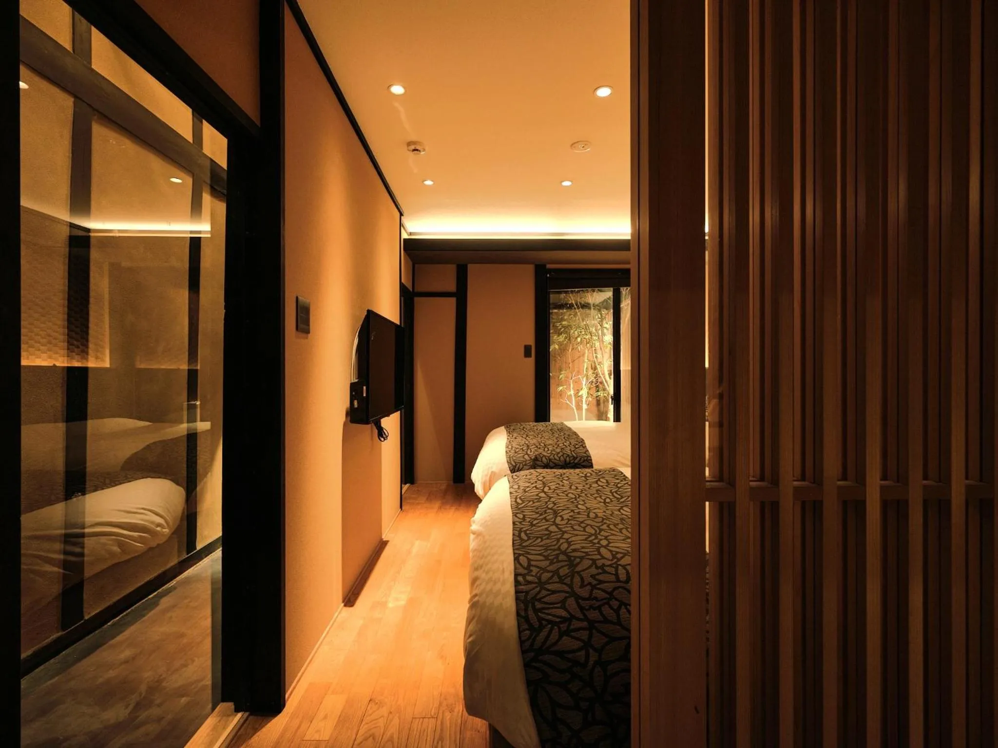 Bed in Tsumugi Hachijominamotocho