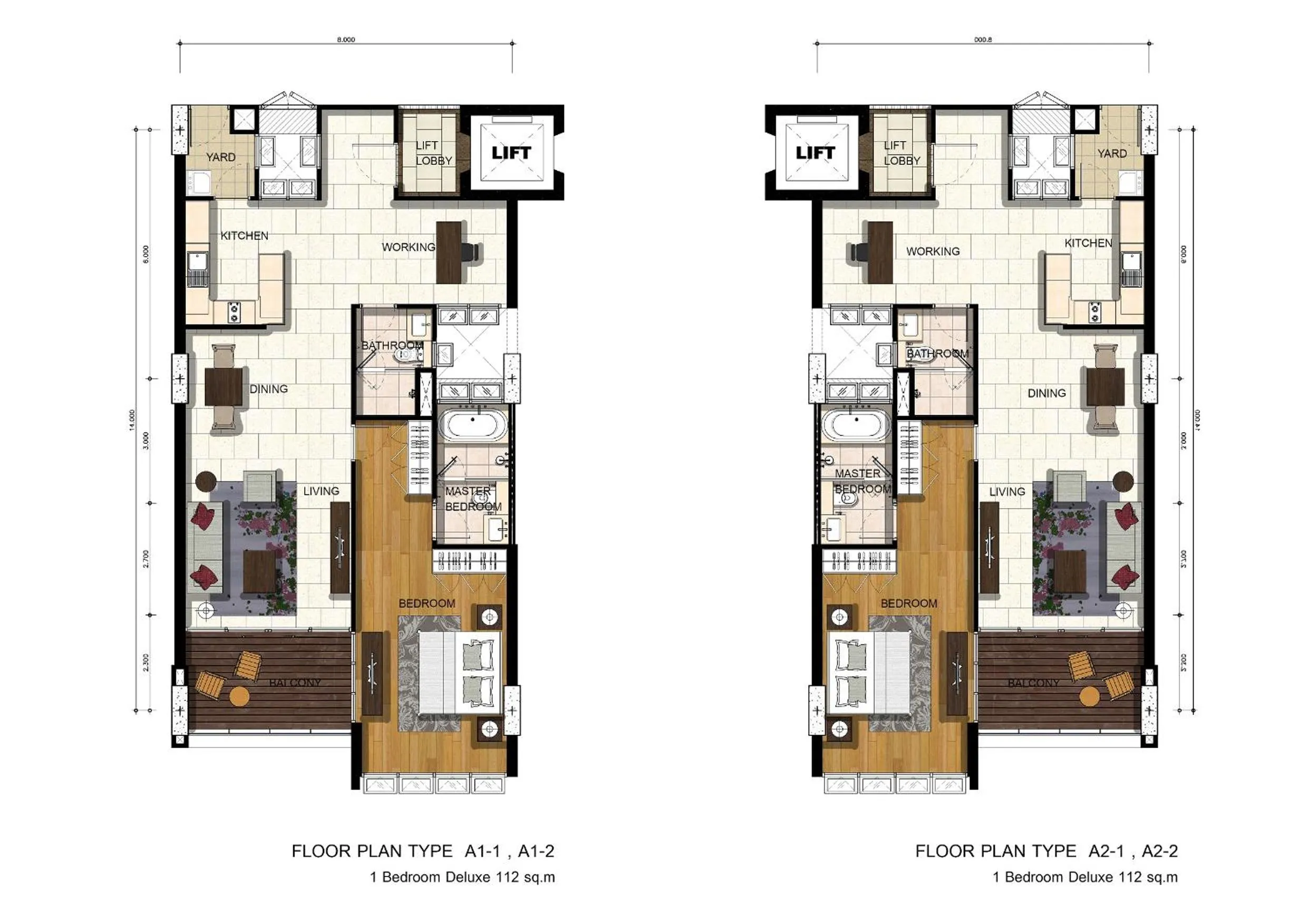 Floor plan in North Park Serviced Apartment Bangkok