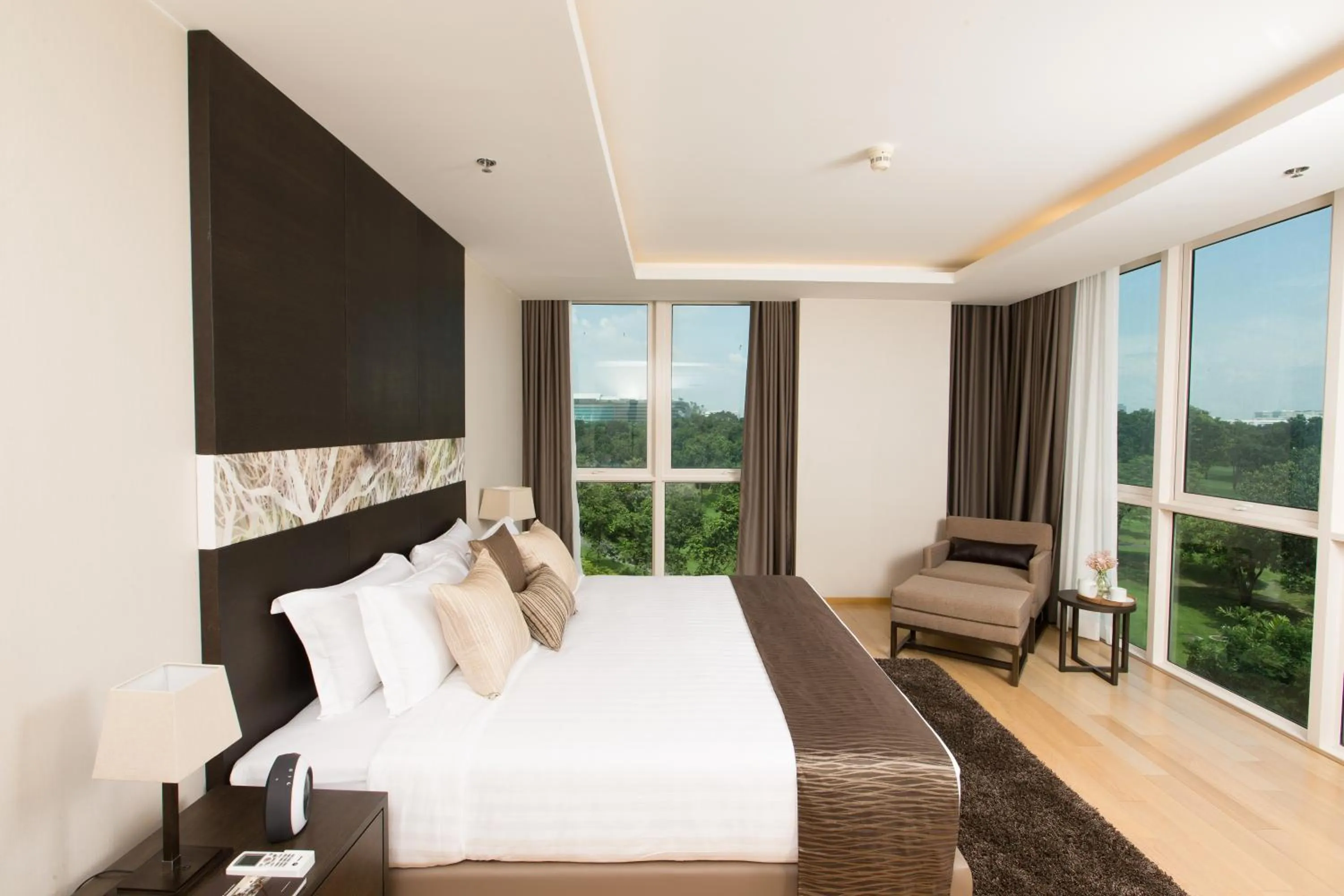 Bedroom, Bed in North Park Serviced Apartment Bangkok