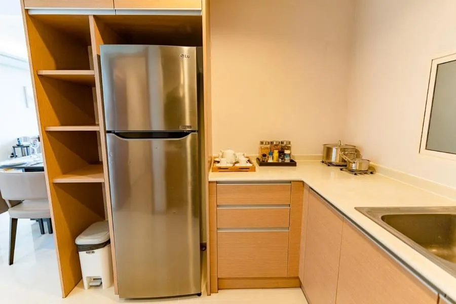 Kitchen or kitchenette in North Park Serviced Apartment Bangkok