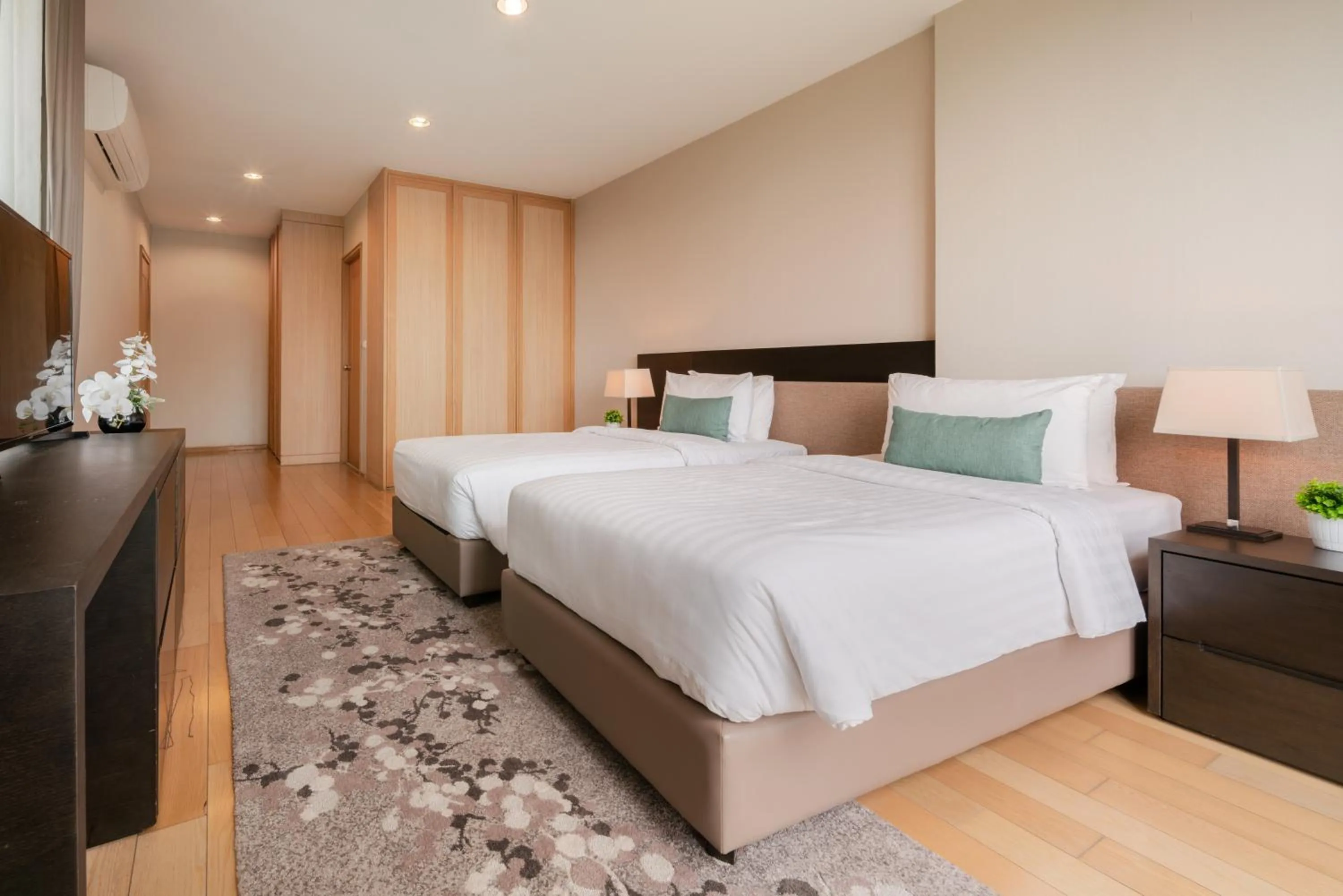 Bedroom, Bed in North Park Serviced Apartment Bangkok