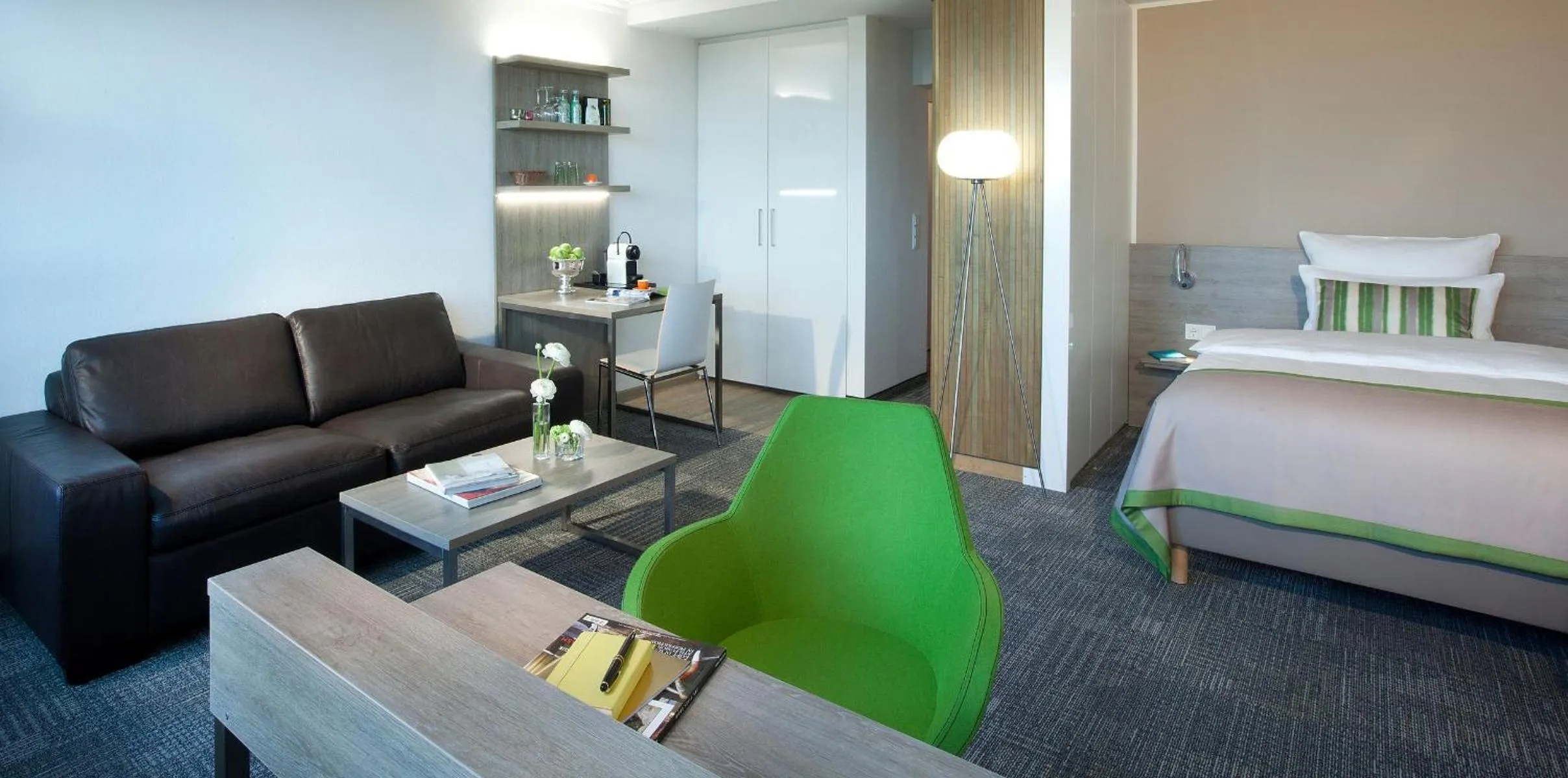 Kitchen or kitchenette, Bed in Messe Residence by Gerda Good Living - Digital Access